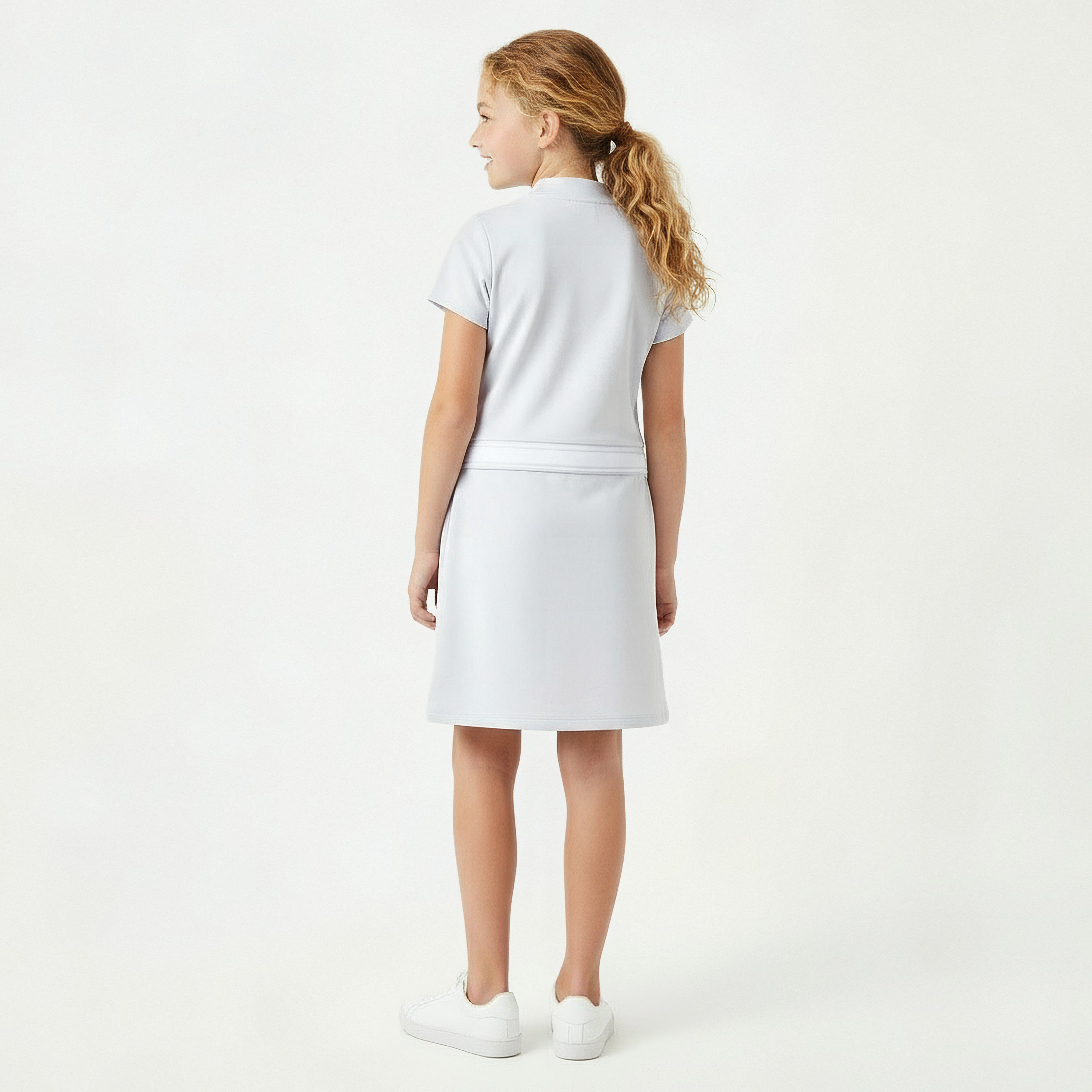 Kappa Mandarin Collar Short Sleeve Dress with Zip Closure-girls-clothing-dressesandjumpsuits-image-3