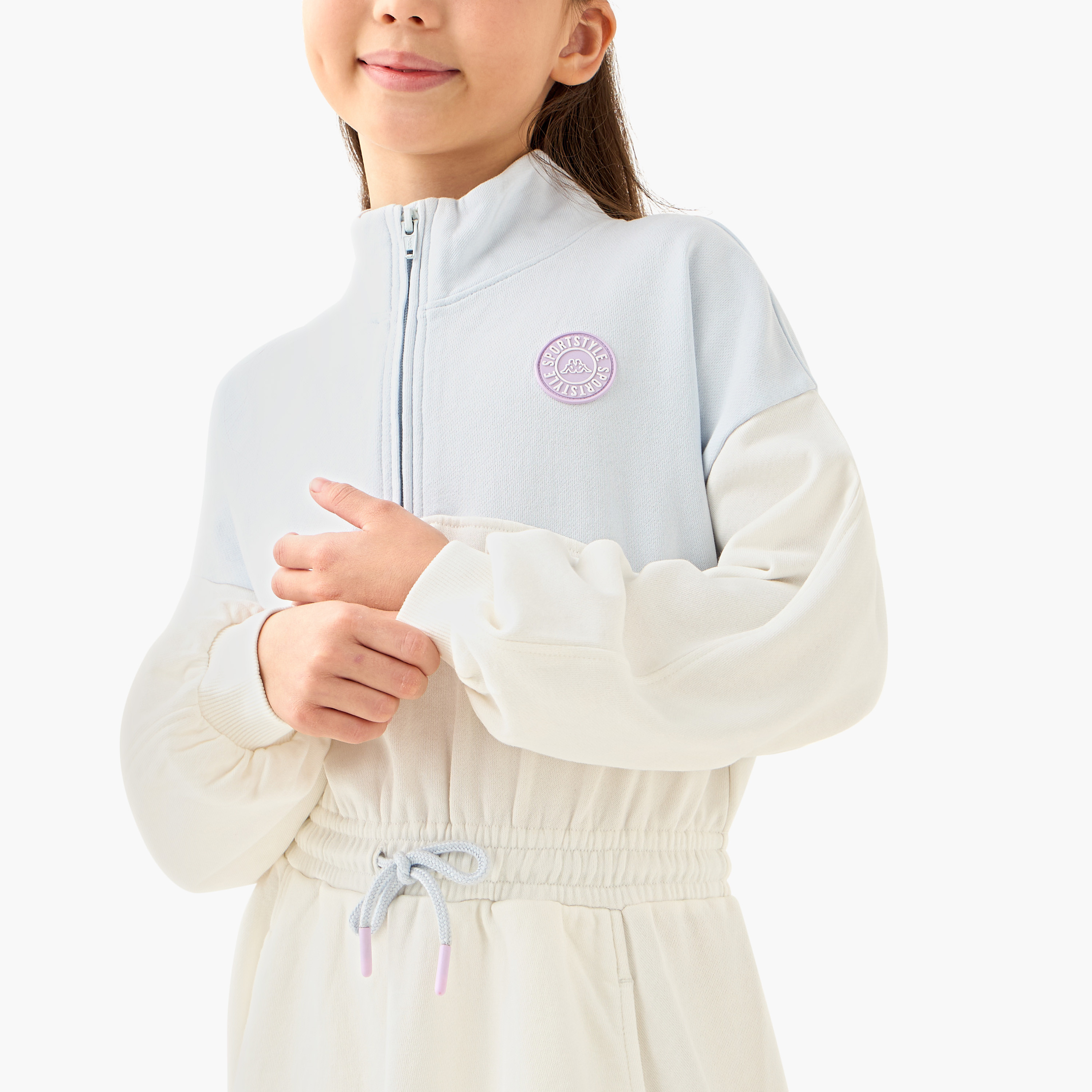 Kappa High Neck Long Sleeve Dress with Zip Closure-girls-clothing-dressesandjumpsuits-image-4