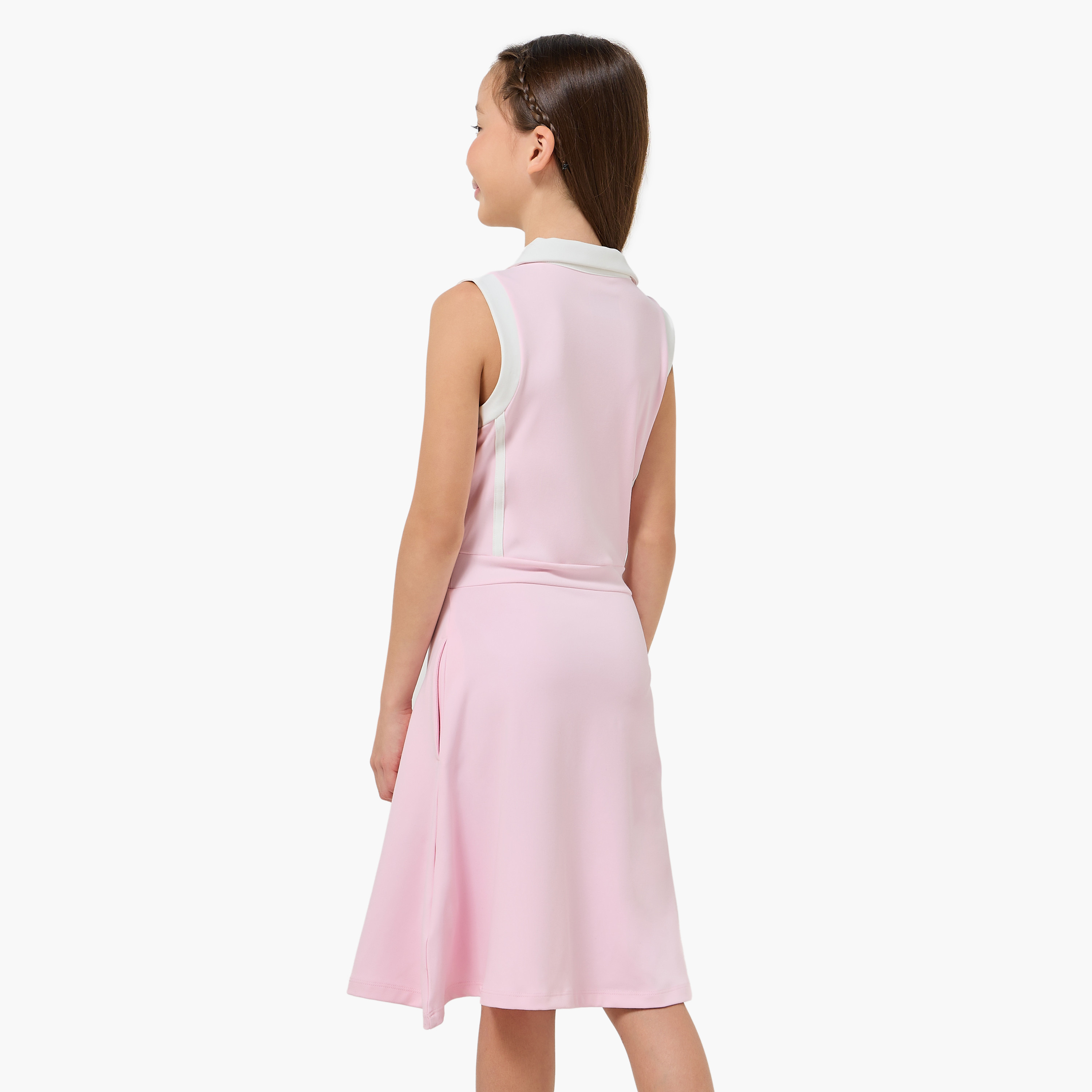 Kappa Collared Sleeveless Knee Length A-Line Dress with Pockets-girls-clothing-dressesandjumpsuits-image-3