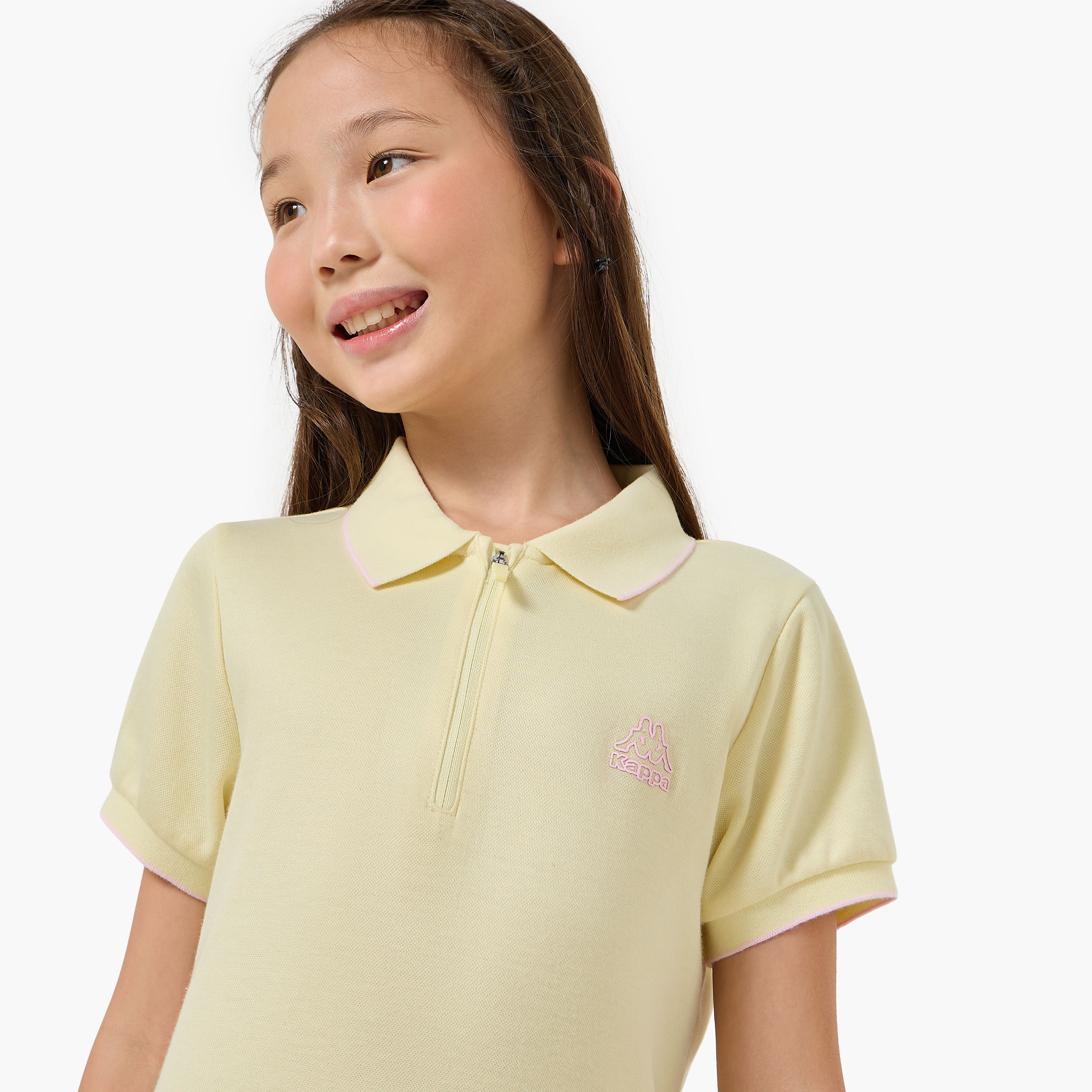 Kappa Collared Short Sleeve Dress with Pleats-girls-clothing-dressesandjumpsuits-image-4