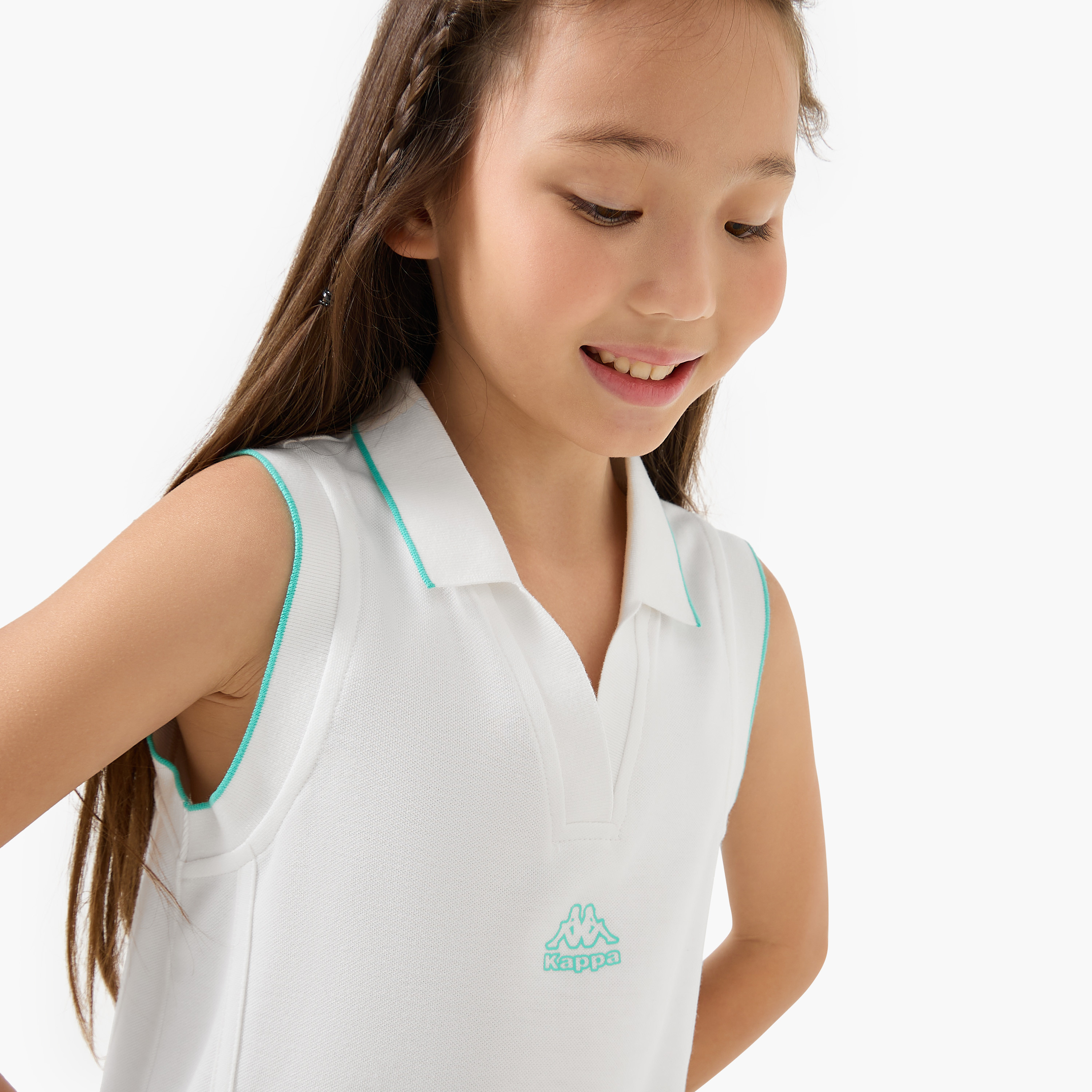 Kappa Collared Sleeveless Dress with Stripes-girls-clothing-dressesandjumpsuits-image-4