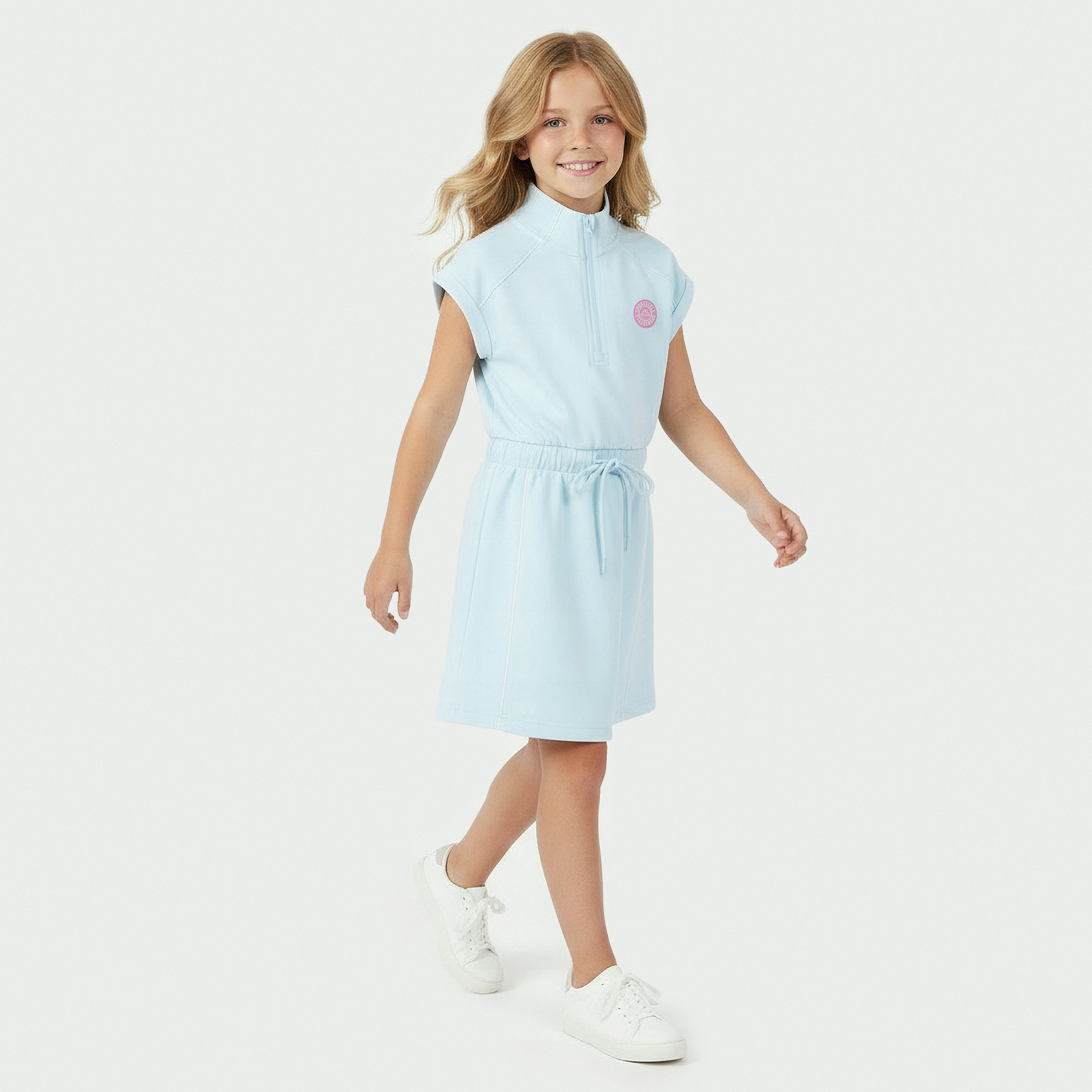 Kappa High Neck Sleeveless Midi Dress with Drawstring Waist-girls-clothing-dressesandjumpsuits-image-2