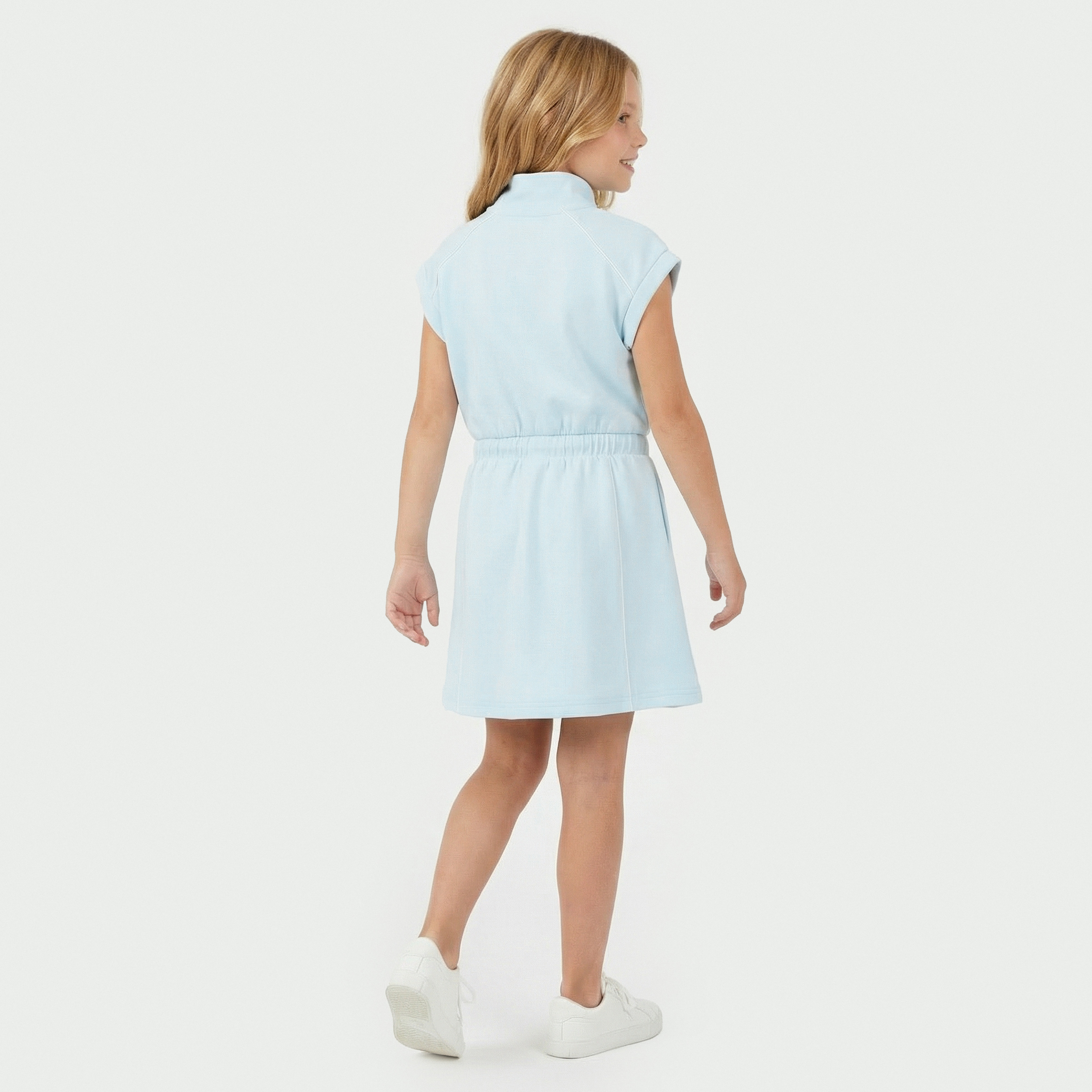 Kappa High Neck Sleeveless Midi Dress with Drawstring Waist-girls-clothing-dressesandjumpsuits-image-3