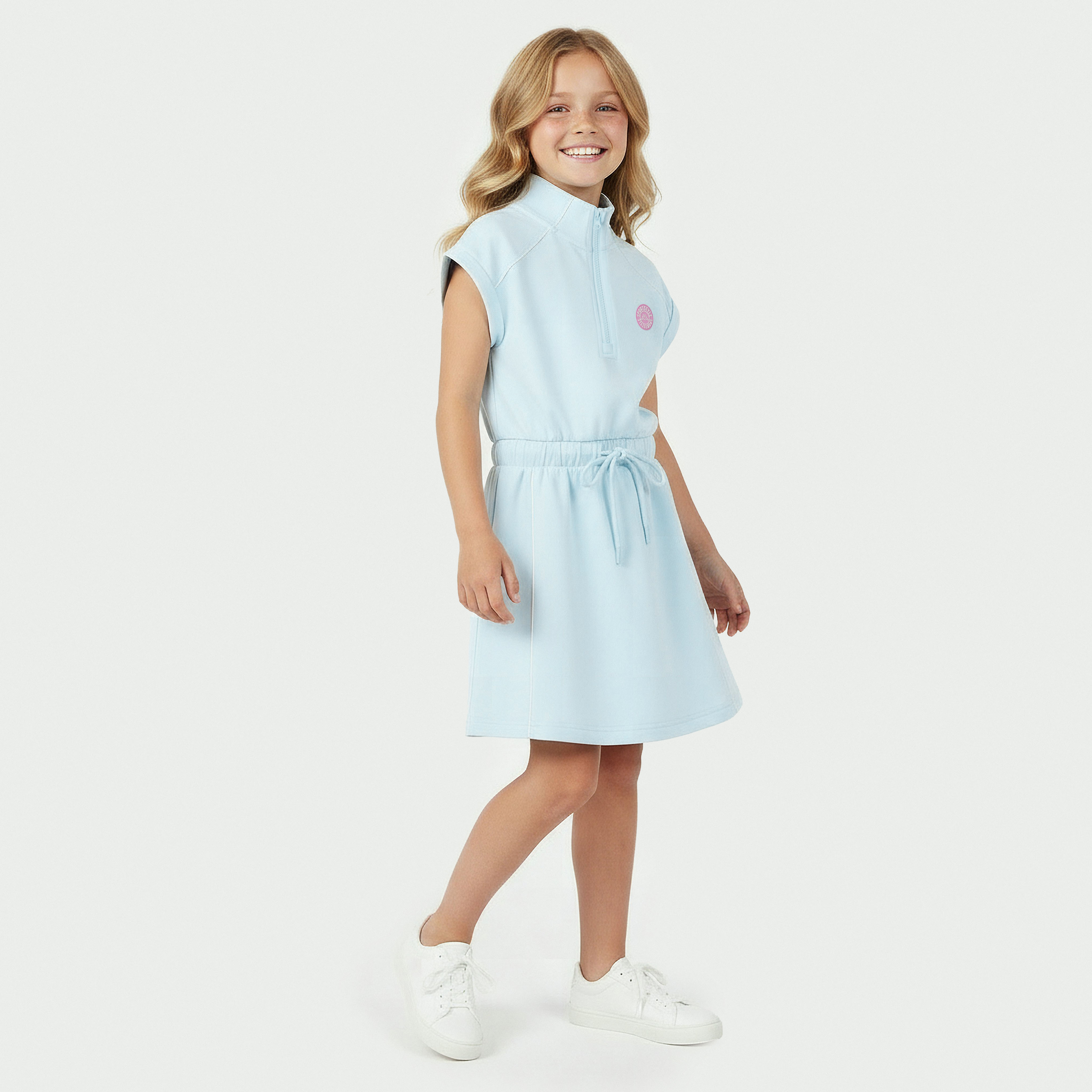 Kappa High Neck Sleeveless Midi Dress with Drawstring Waist-girls-clothing-dressesandjumpsuits-image-5