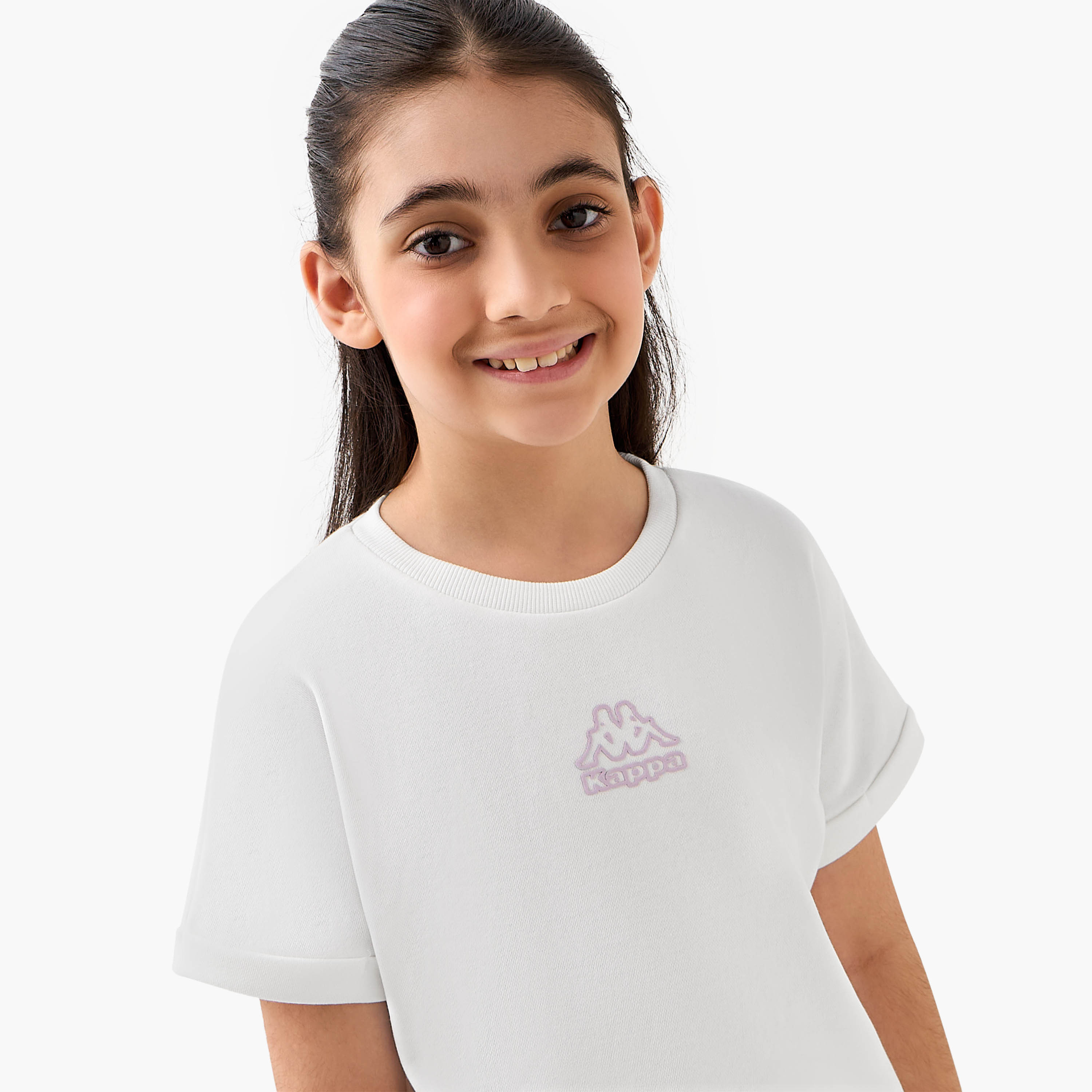 Kappa Crew Neck Short Sleeves T-shirt with Logo-girls-clothing-tshirts-image-4