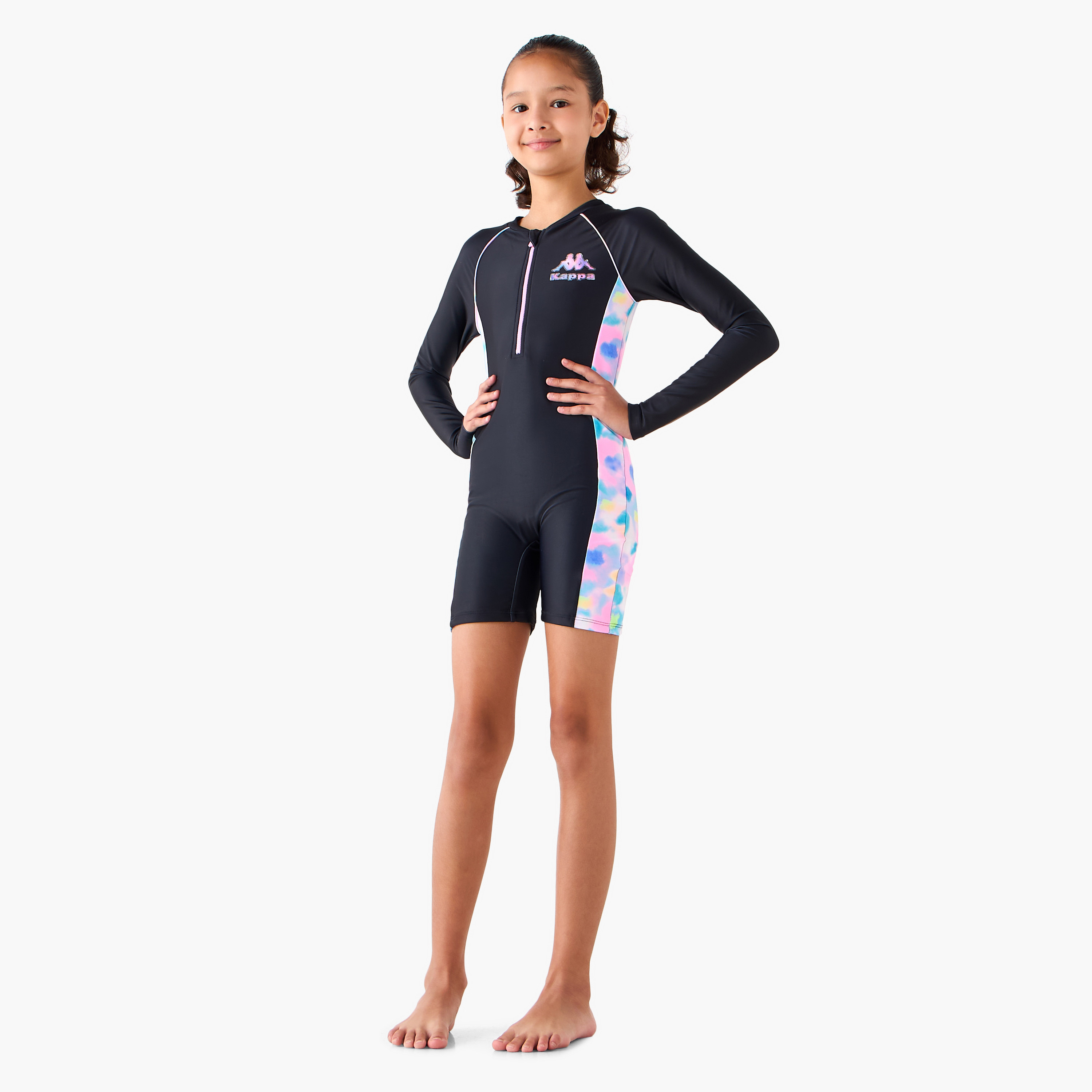 Kappa Girls Logo Print Swimsuit-girls-clothing-sportswear-swimwear-image-2