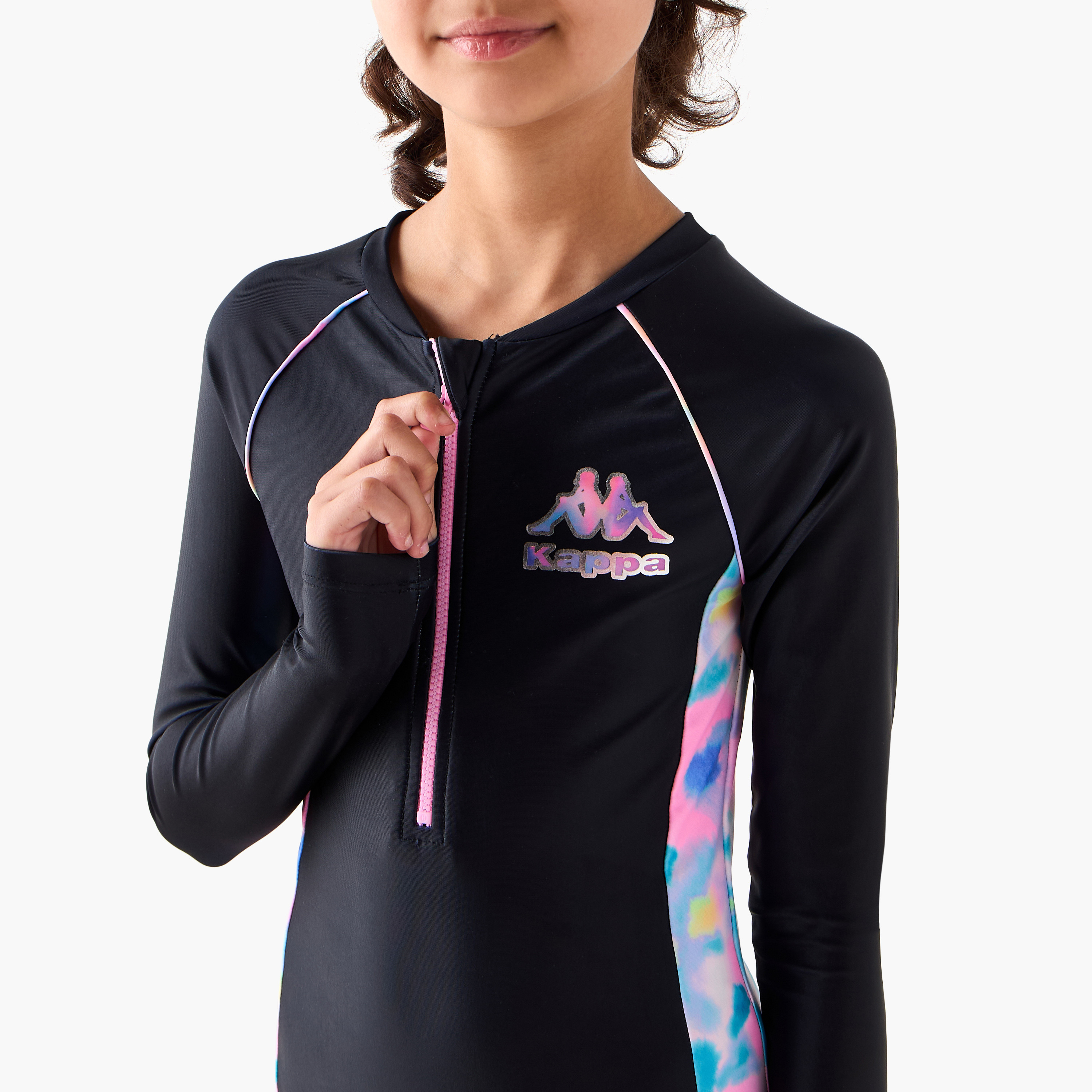 Kappa Girls Logo Print Swimsuit-girls-clothing-sportswear-swimwear-image-4