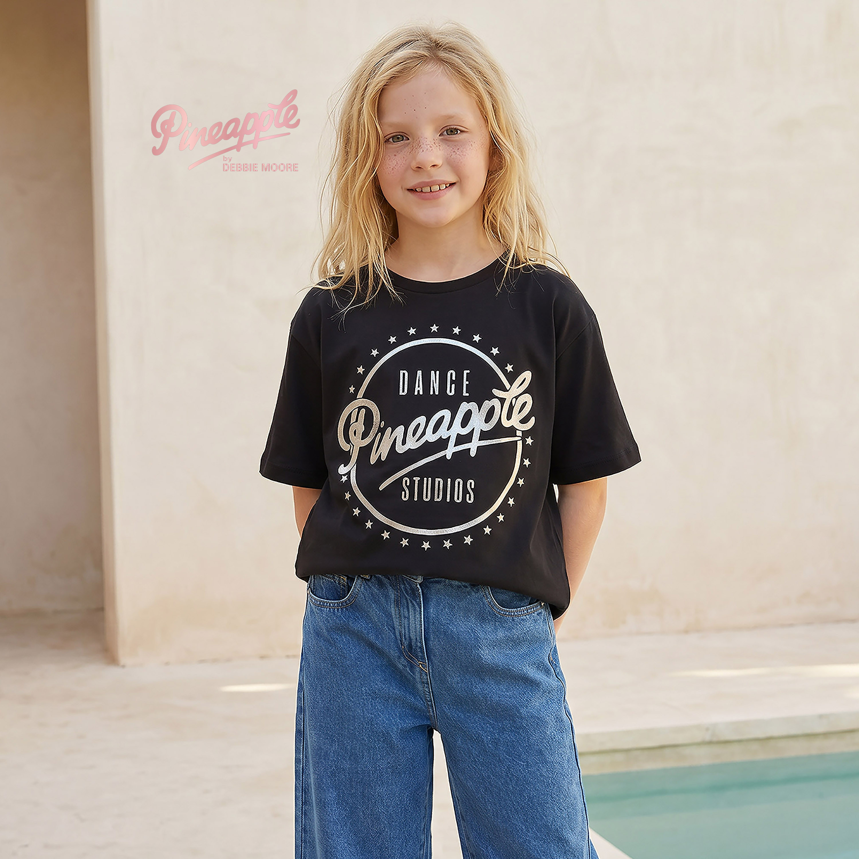 Pineapple Crew Neck Short Sleeves T-shirt with Graphic Print-girls-clothing-tshirts-image-1