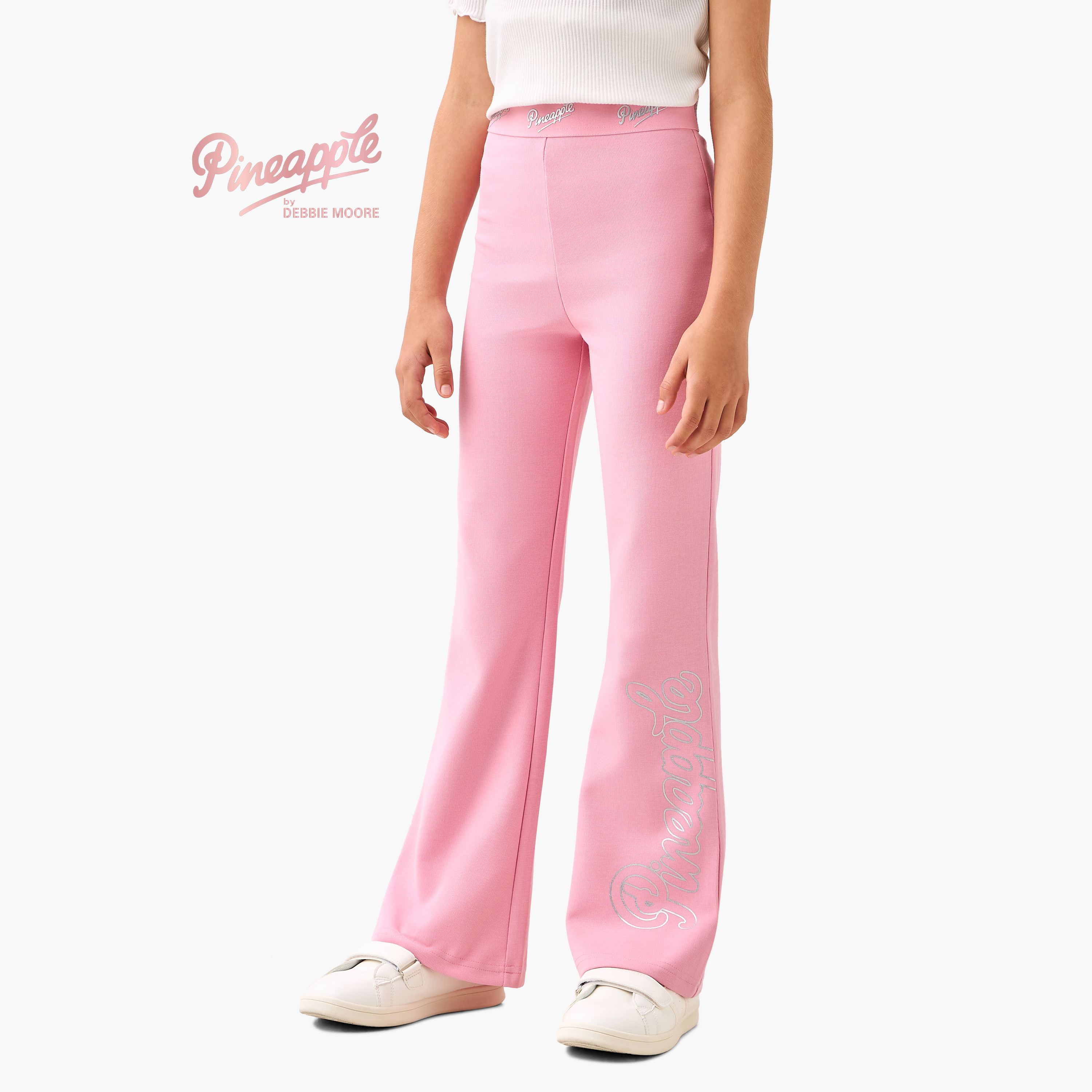 Pineapple Leggings with Flared Hem-girls-clothing-bottoms-leggings-image-1