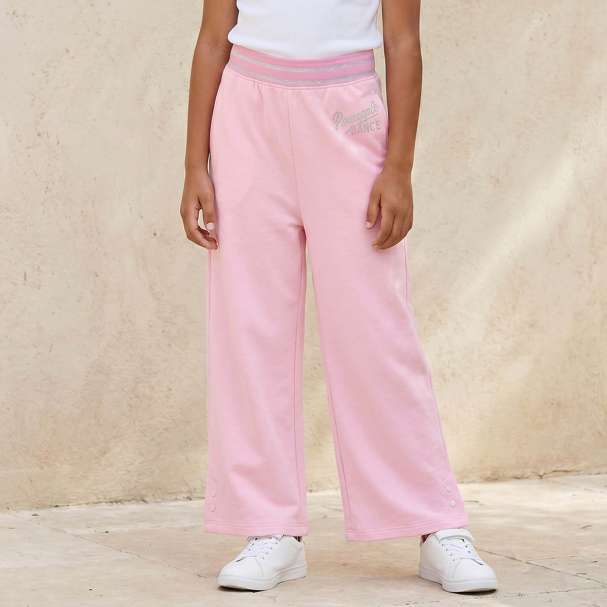 Pineapple Elasticated Waist Track Pants with Pockets-girls-clothing-bottoms-joggersandtrackpants-image-1