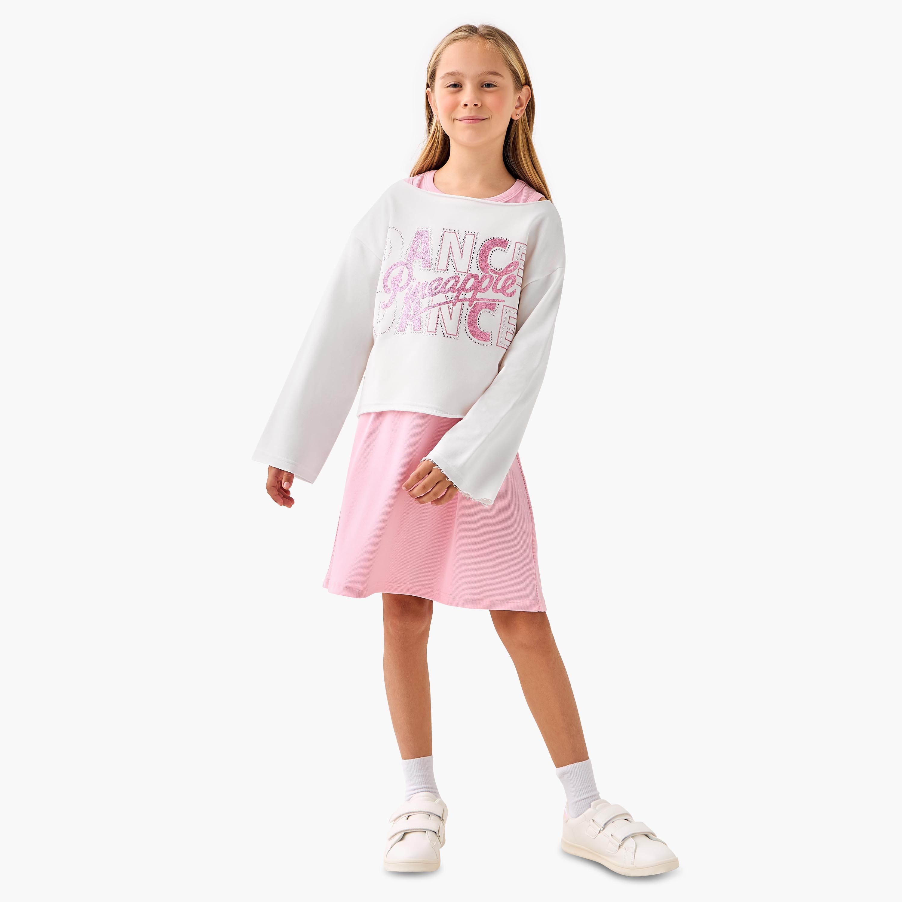 Round Neck Sleeveless Dress with Top-girls-clothing-dressesandjumpsuits-image-7