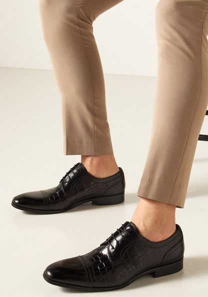 Duchini Men's Textured Derby Shoes-Men%27s Formal Shoes-image-0
