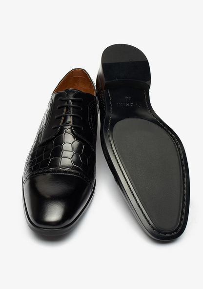 Duchini Men's Textured Derby Shoes-Men%27s Formal Shoes-image-2