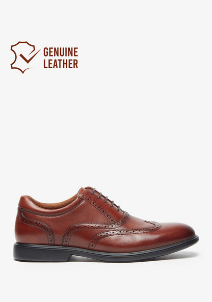 Le Confort Brogue Shoes with Lace-Up Closure
