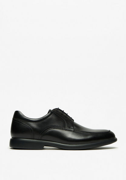 Le Confort Solid Derby Shoes with Lace-Up Closure-Men%27s Formal Shoes-image-1