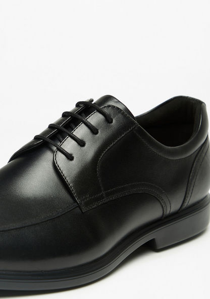Le Confort Solid Derby Shoes with Lace-Up Closure-Men%27s Formal Shoes-image-5