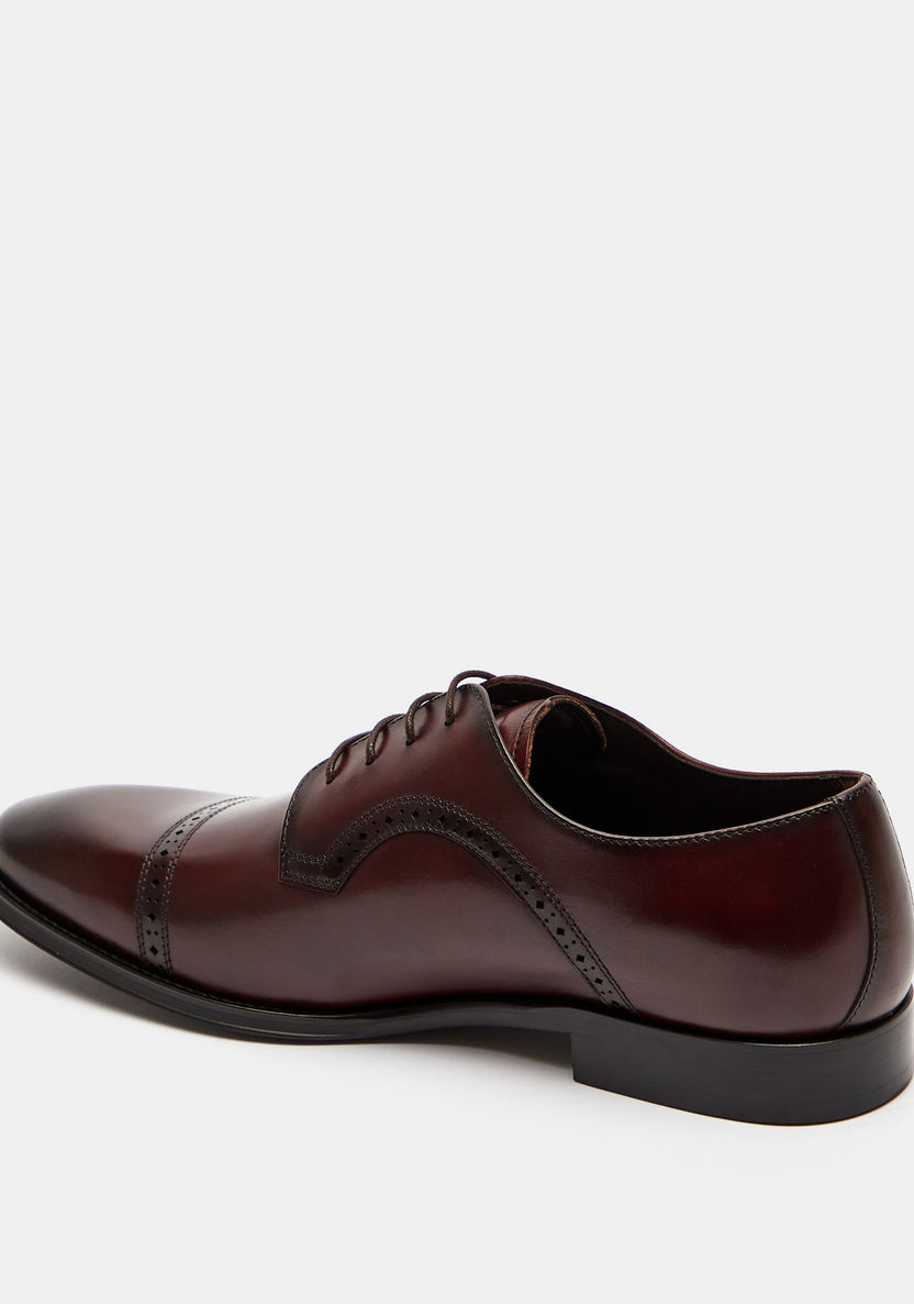 Duchini Men's Solid Derby Shoes with Lace-Up Closure-Men%27s Formal Shoes-image-3