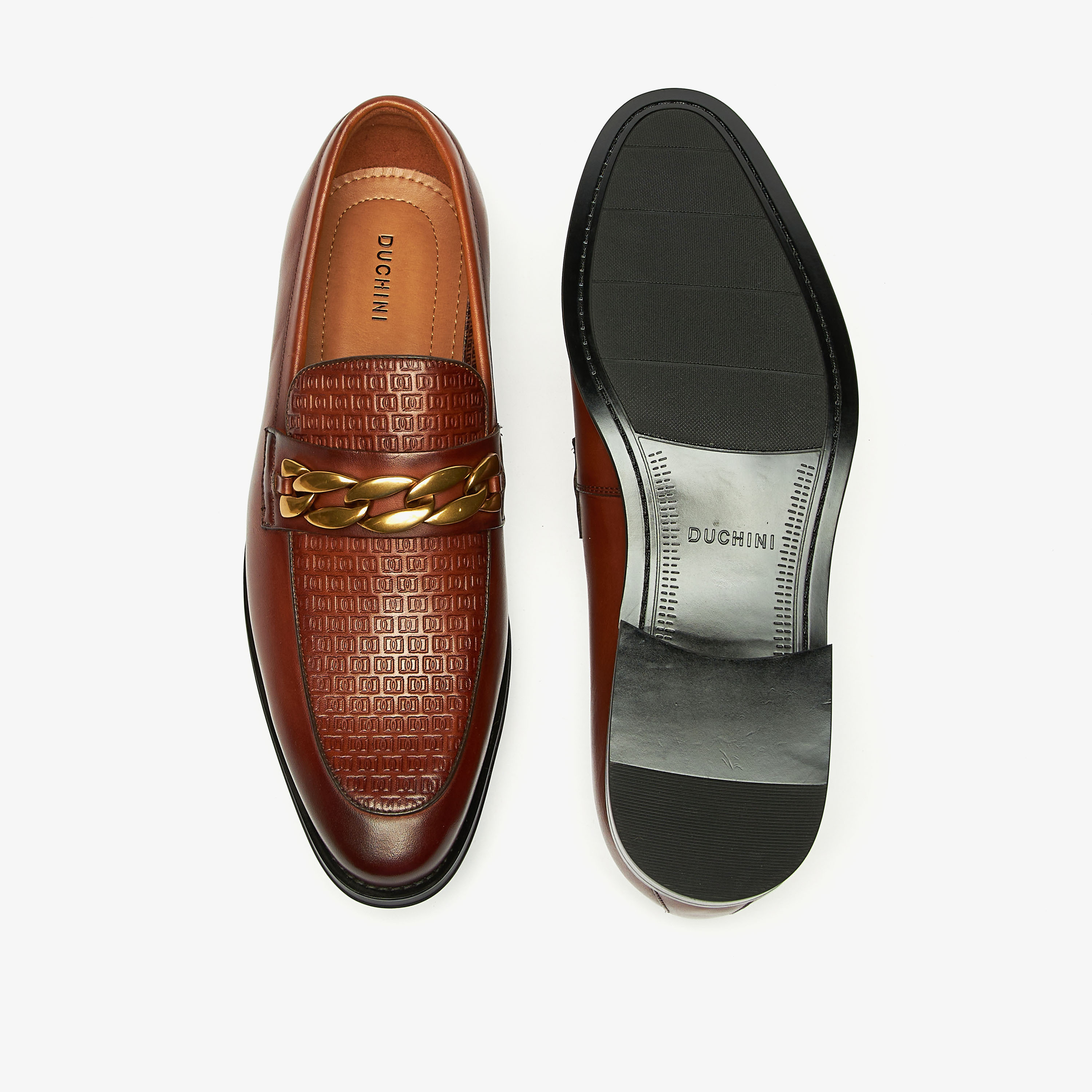 Duchini Men's Leather Slip-On Loafers-men-shoes-formalshoes-image-7