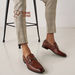 Duchini Men's Monogram Embossed Leather Slip-On Loafers-Loafers-thumbnail-1
