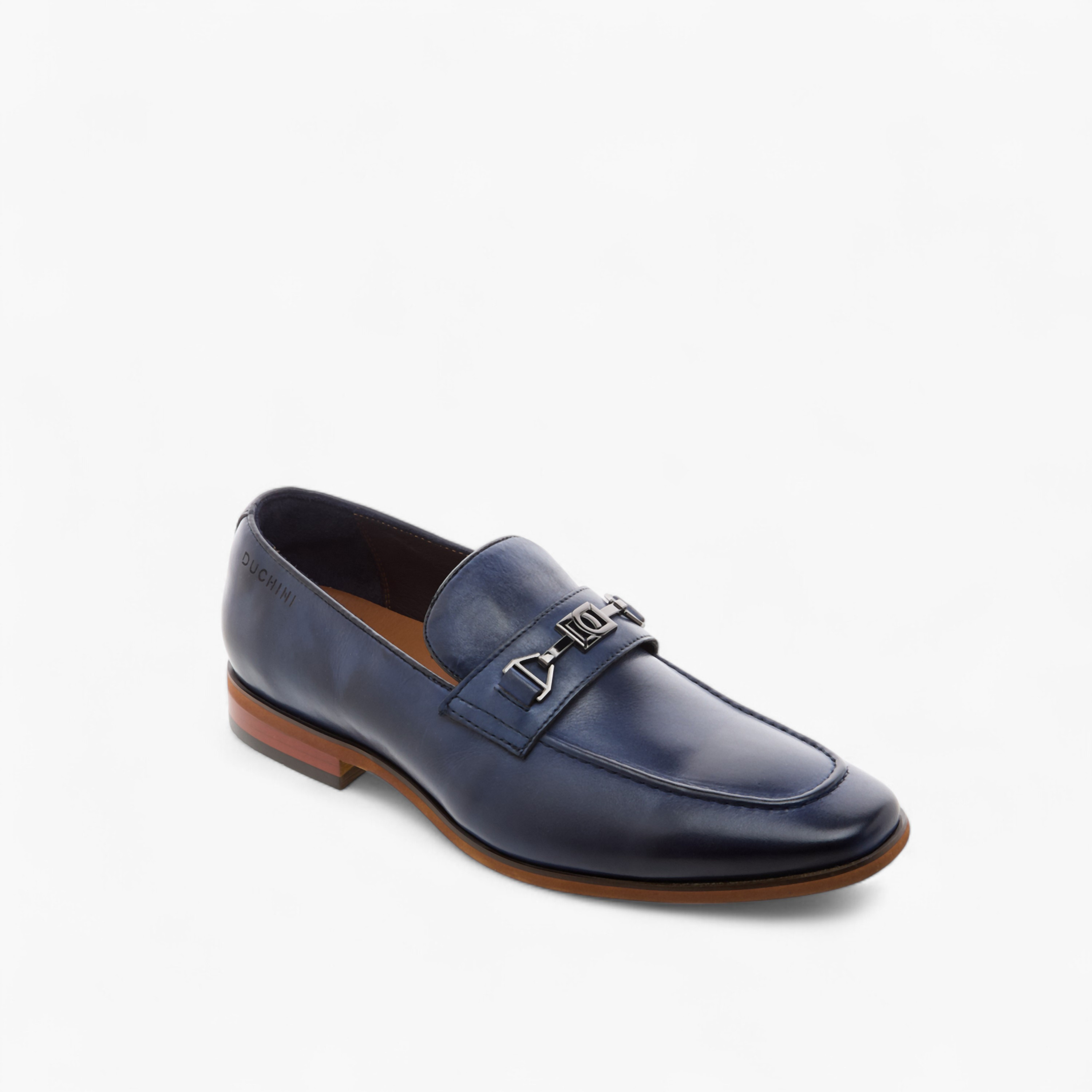 Duchini Men's Solid Slip-On Loafers with Metal Accent-men-shoes-loafersandmoccasins-image-2