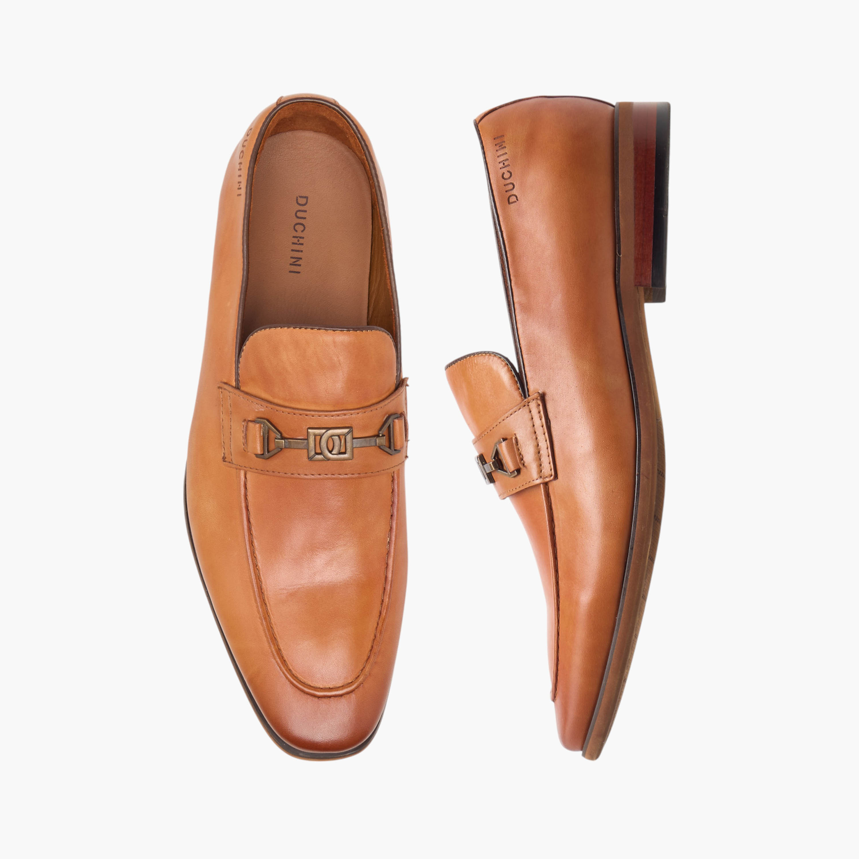 Duchini Men's Solid Slip-On Loafers with Metal Accent-men-shoes-loafersandmoccasins-image-1