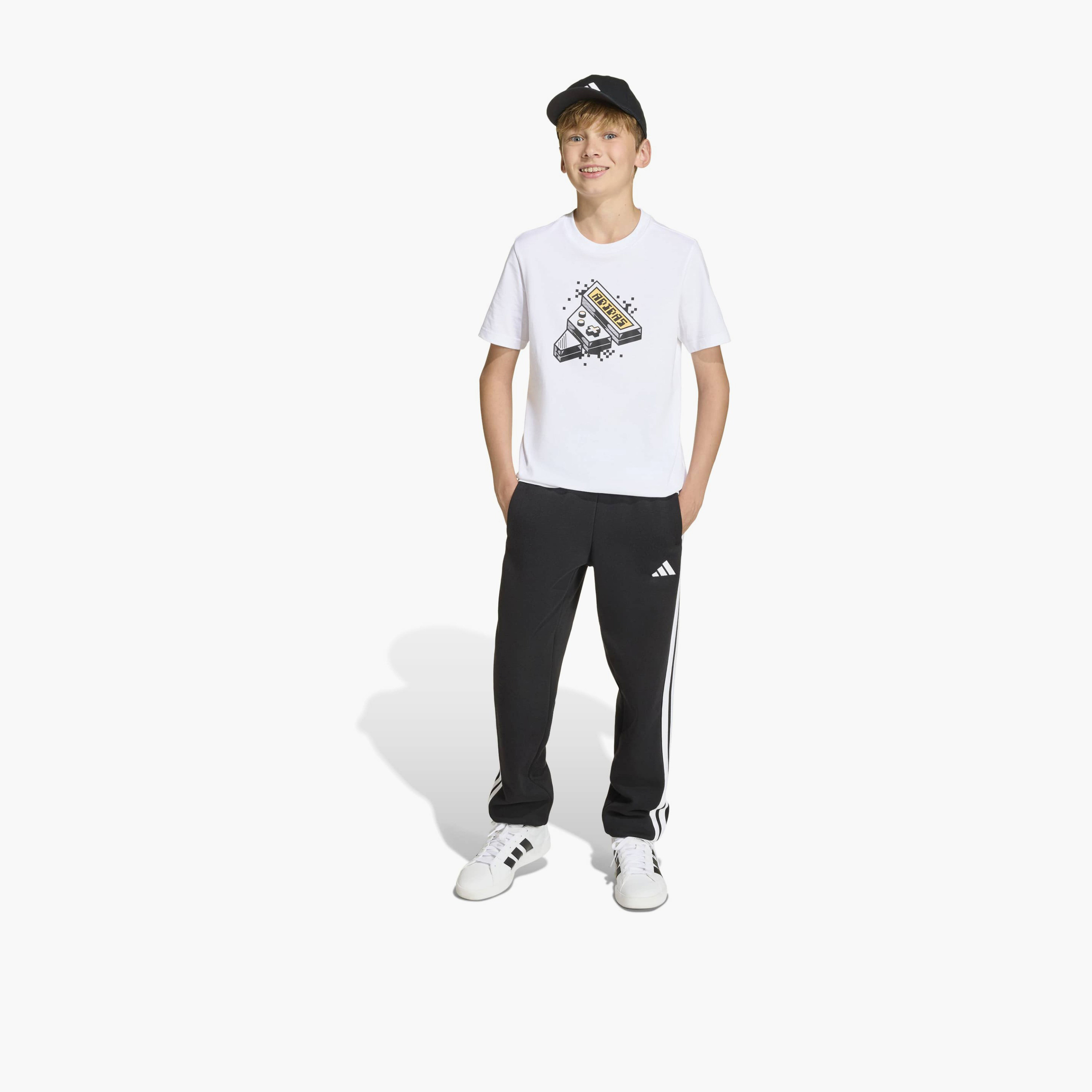 adidas Crew Neck Short Sleeves T-shirt with Game Print-boys-clothing-sportswear-tops-image-4