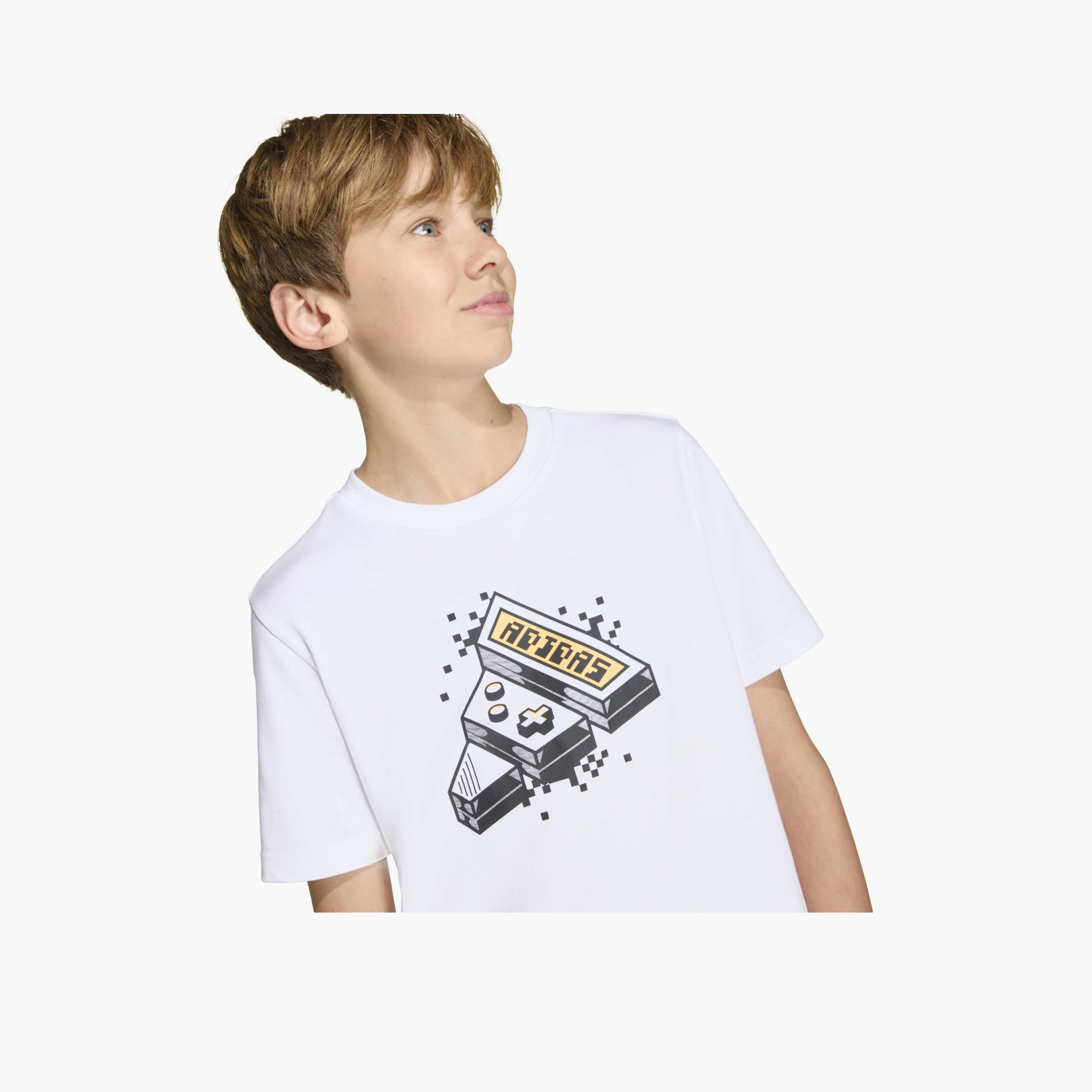 adidas Crew Neck Short Sleeves T-shirt with Game Print-boys-clothing-sportswear-tops-image-5