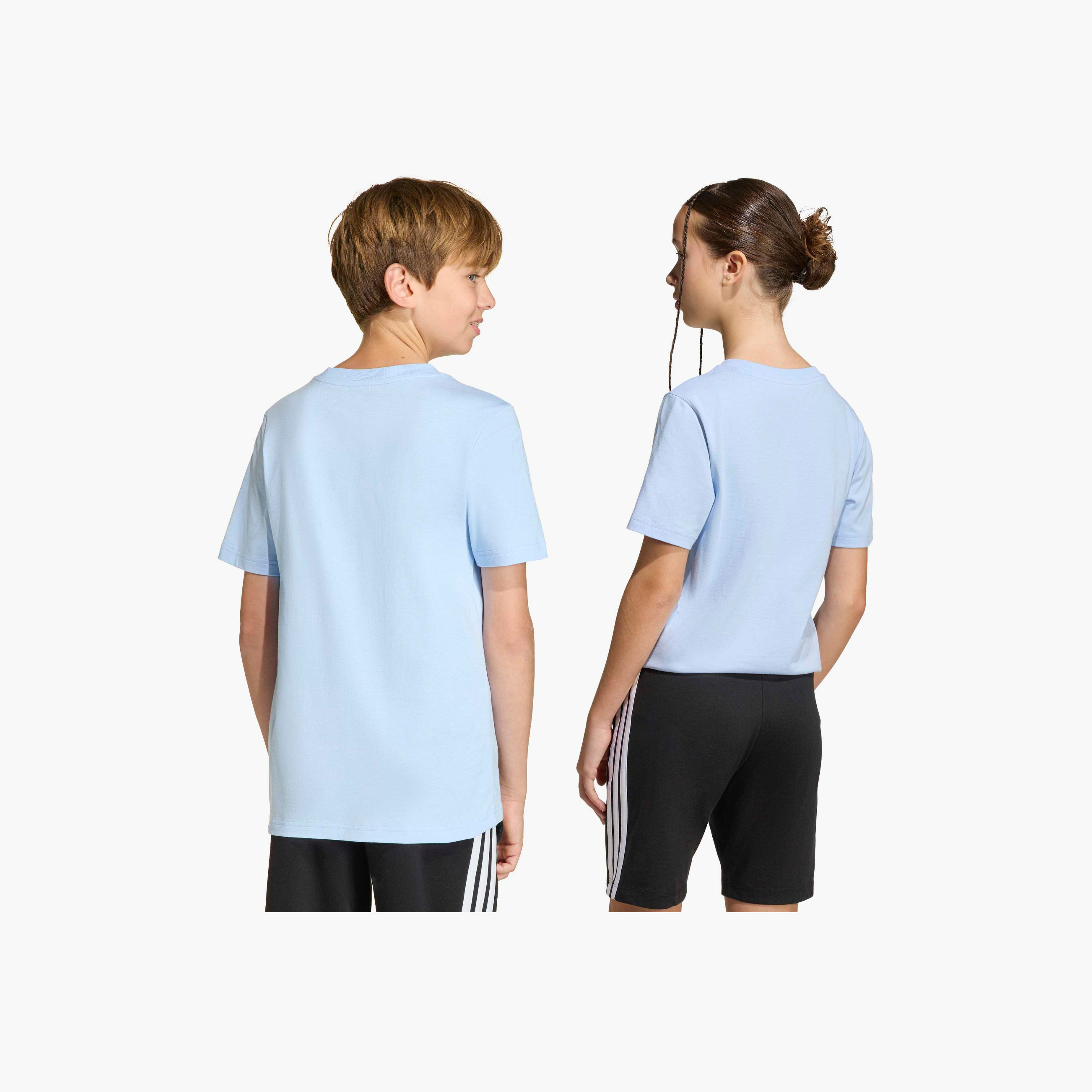 adidas Crew Neck Short Sleeves T-shirt with Football Print-boys-clothing-sportswear-tops-image-7