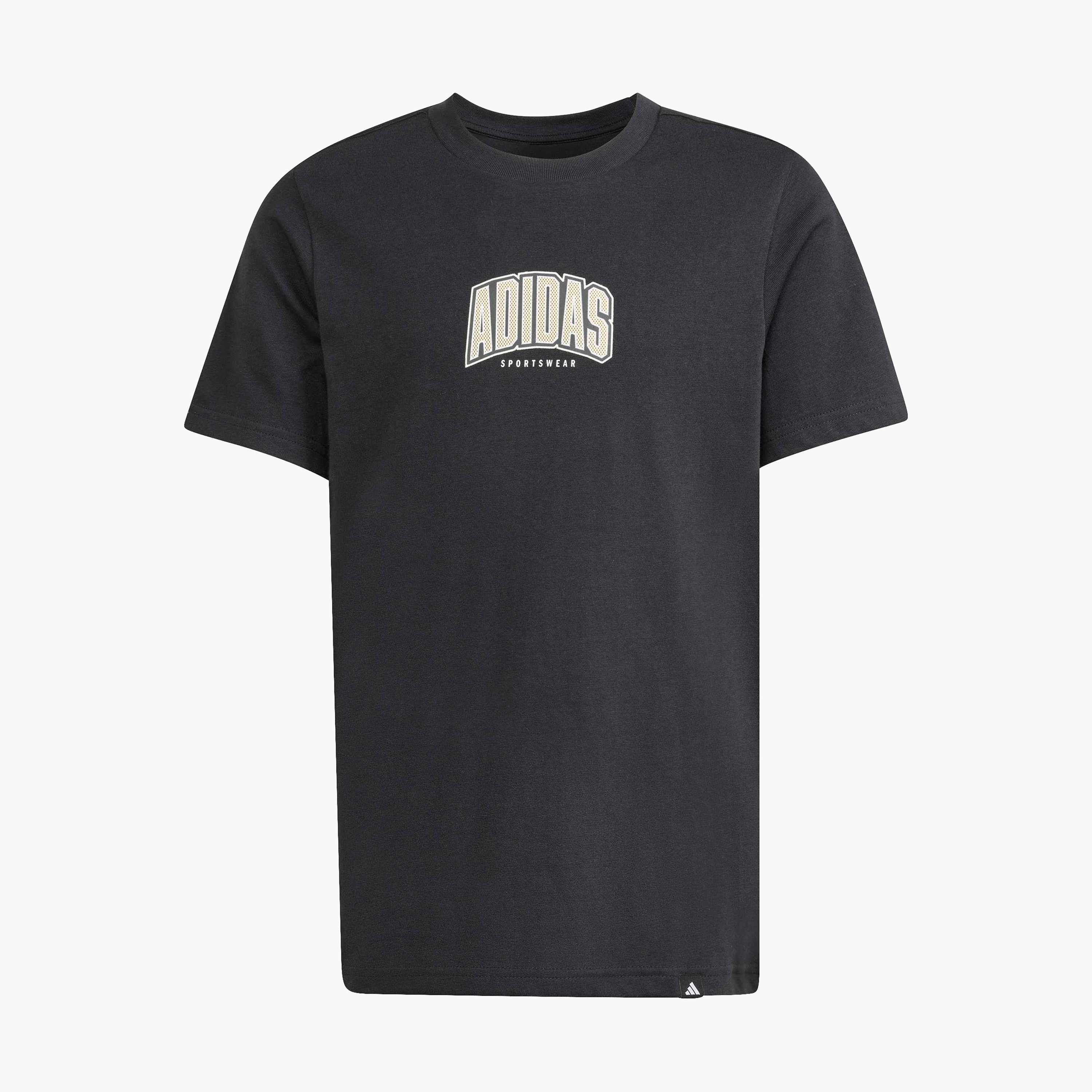 adidas Crew Neck Short Sleeve T-shirt with Logo Print-boys-clothing-sportswear-tops-image-1