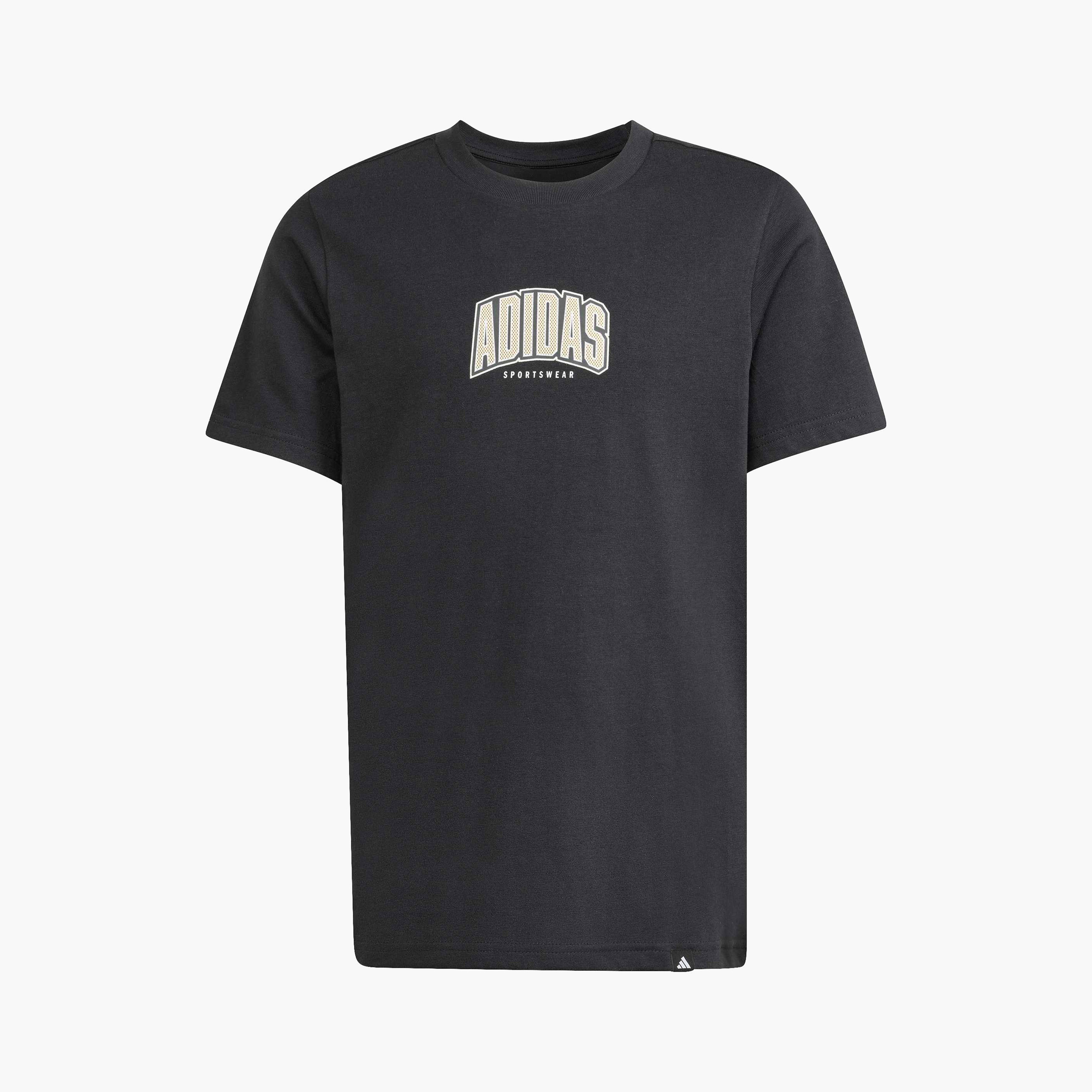 adidas Crew Neck Short Sleeve T-shirt with Logo Print-boys-clothing-sportswear-tops-image-3