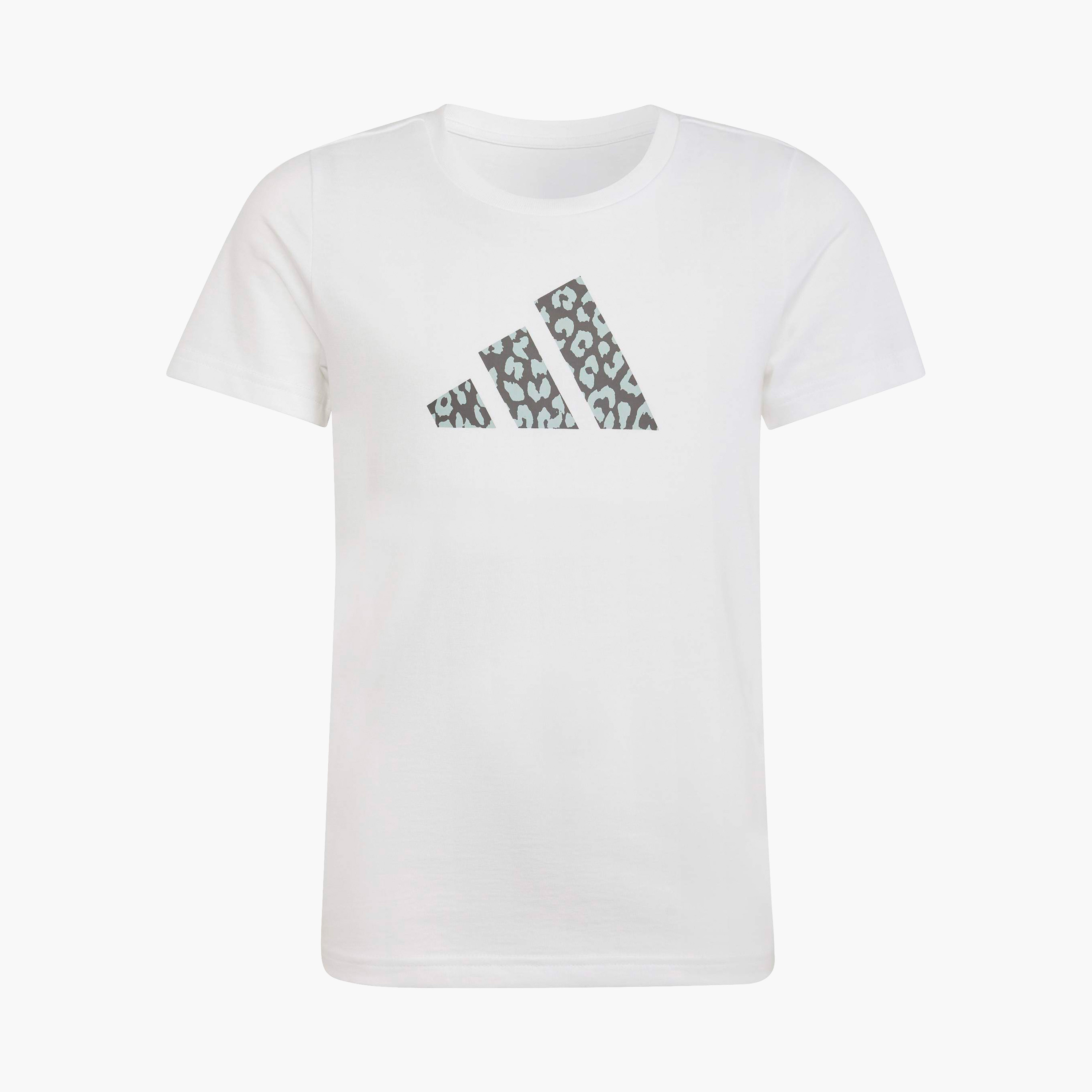 adidas Round Neck Short Sleeve T-shirt with Logo Print-girls-clothing-tshirts-image-1