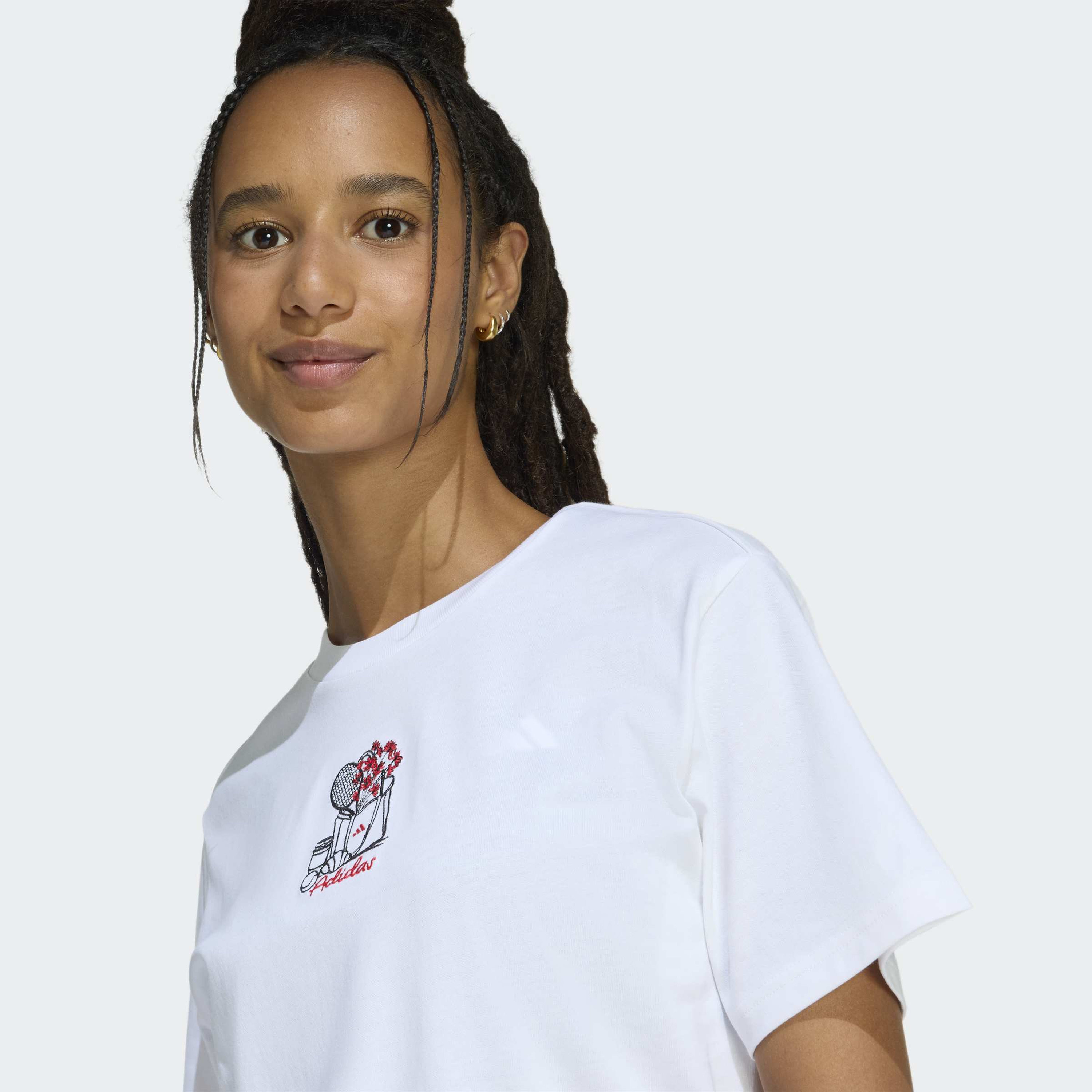 adidas Women Mini Embroidery Graphic Short Sleeve T-Shirt-women-clothing-tshirts-image-4