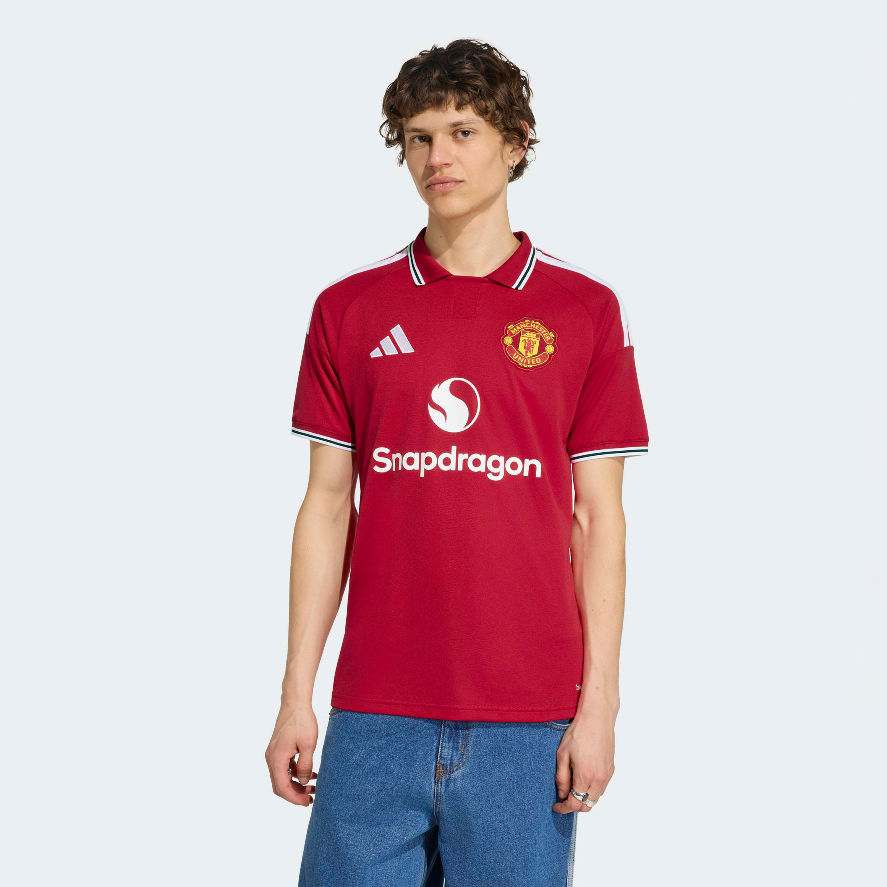 adidas Men Manchester United 25/26 Home Short Sleeve Jersey-men-clothing-sportswearandactivewear-tshirtsandpolos-image-1
