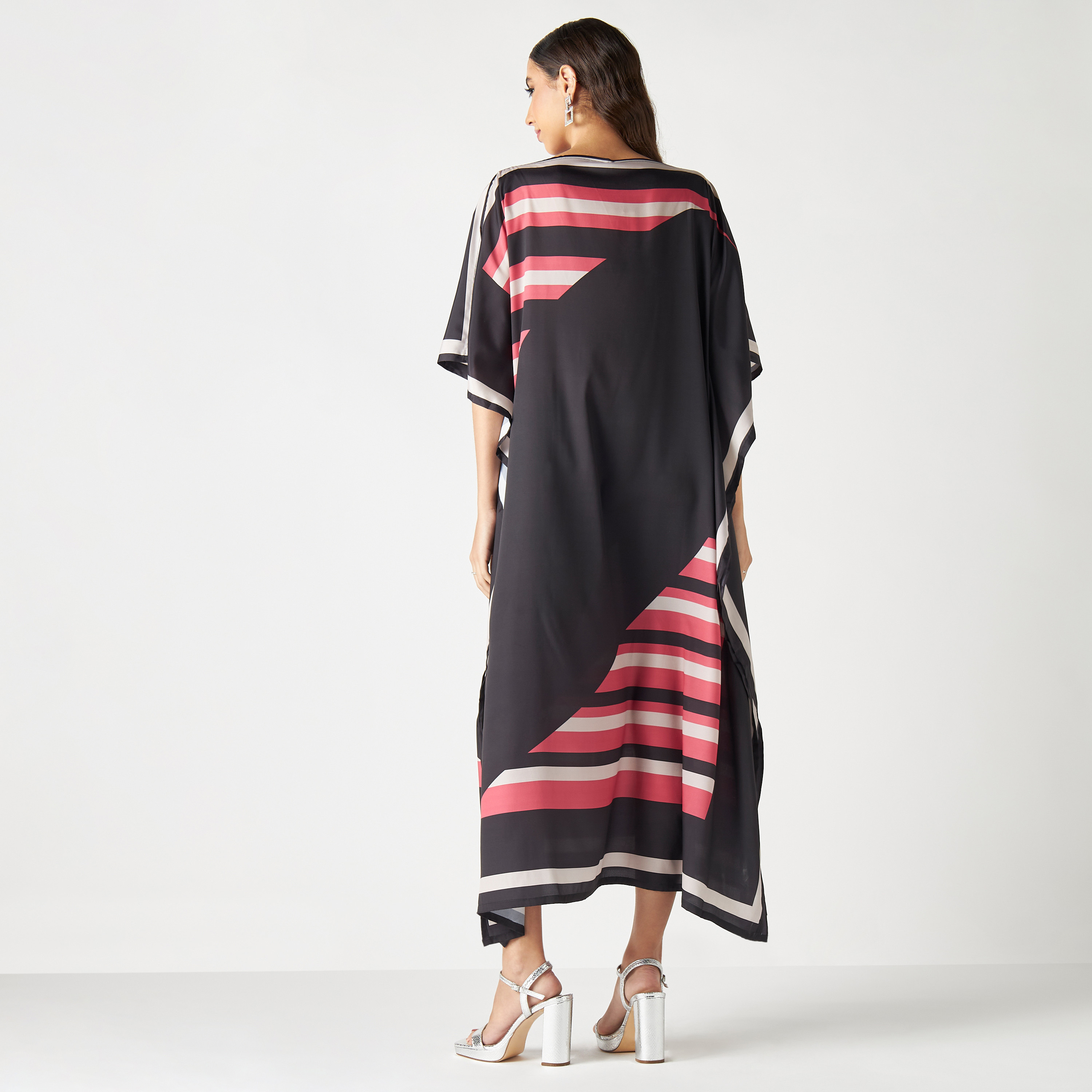 FYOR Striped Kaftan Dress-women-arabicclothing-kaftan-image-3