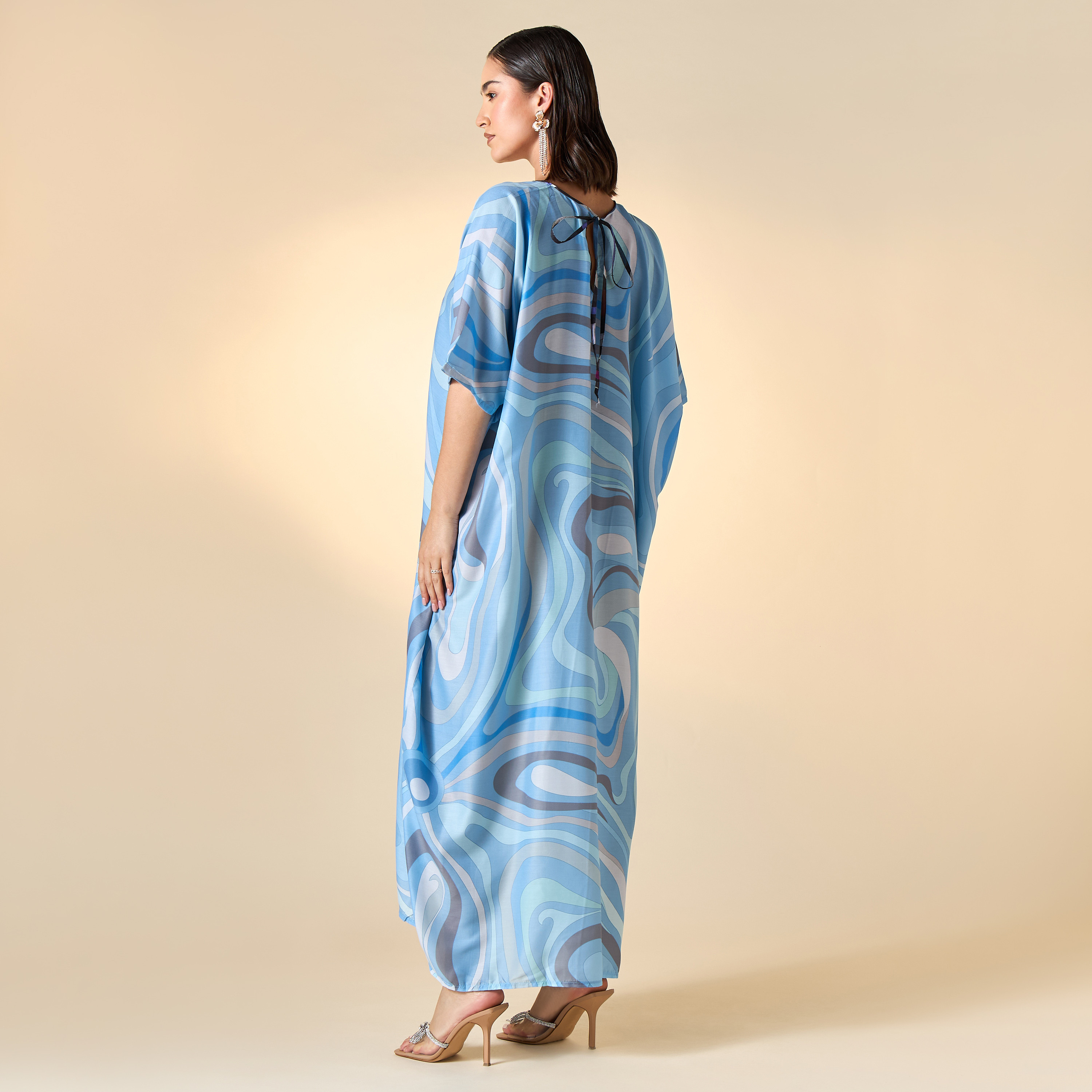 FYOR All-Over Print Kaftan Dress with Round Neck-women-clothing-dresses-image-3