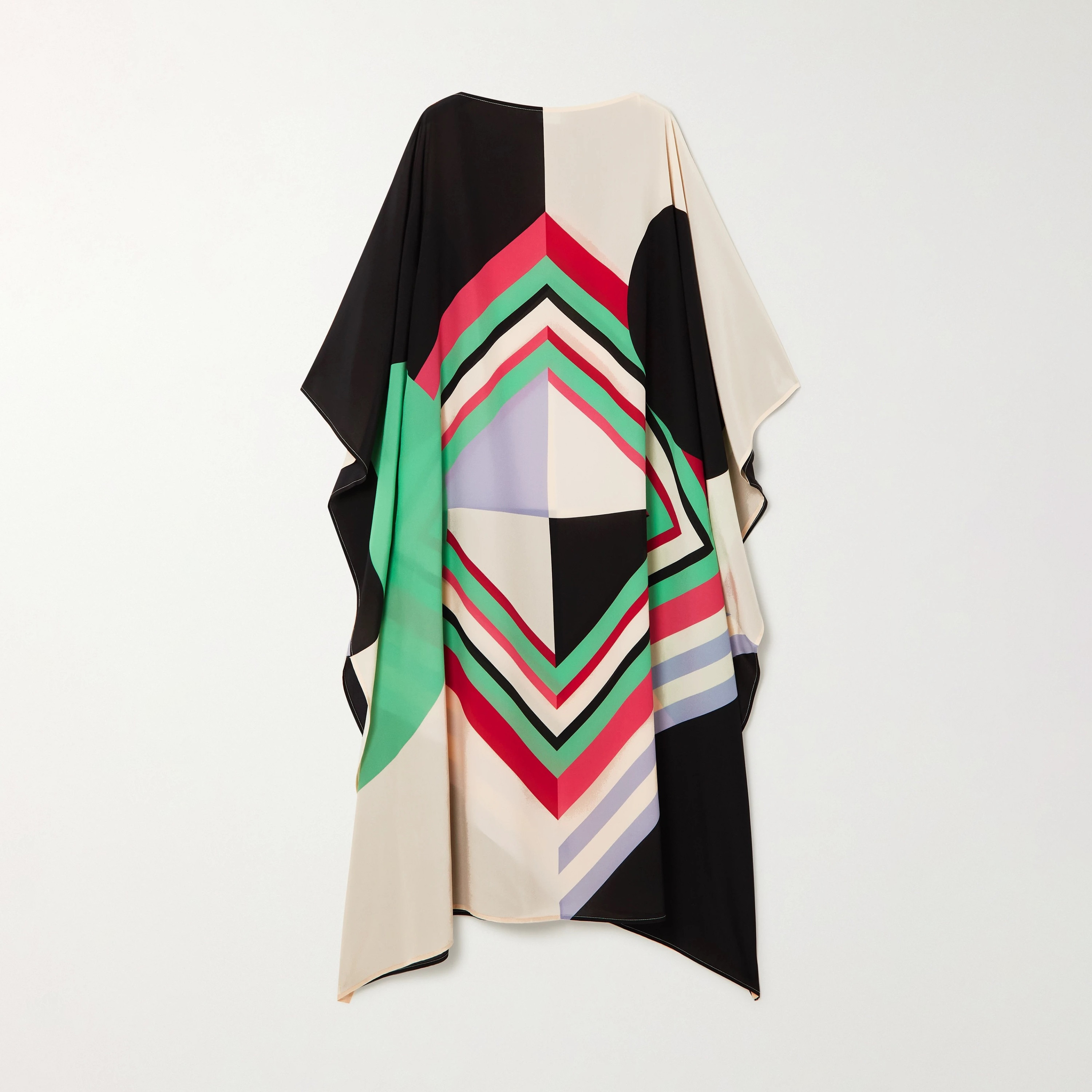 FYOR Printed Boat Neck Midi Kaftan Dress-women-arabicclothing-kaftan-image-3