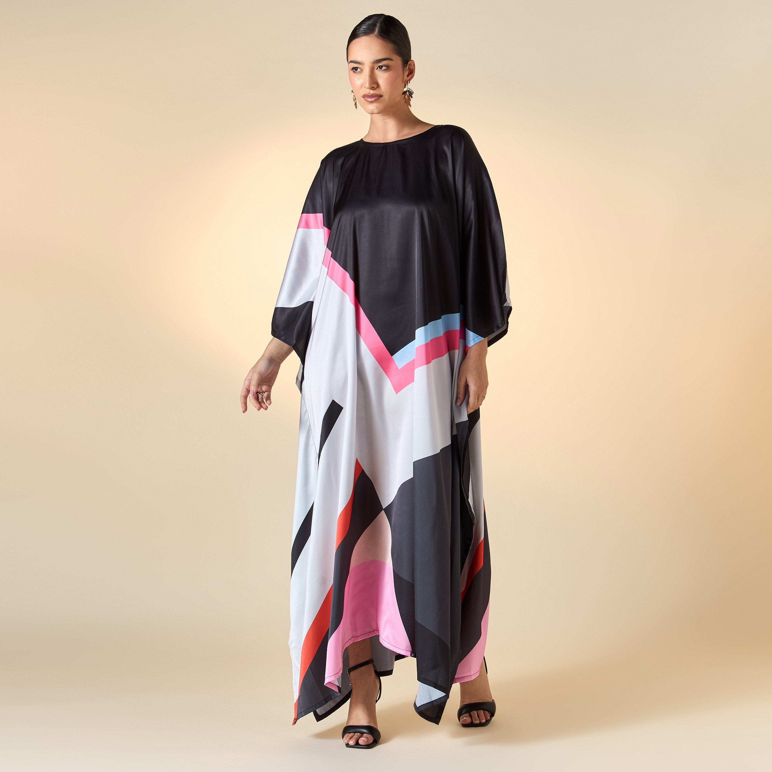 فستان قفطان بأكمام طويلة وطبعات من فيور-women-clothing-dresses-image-3