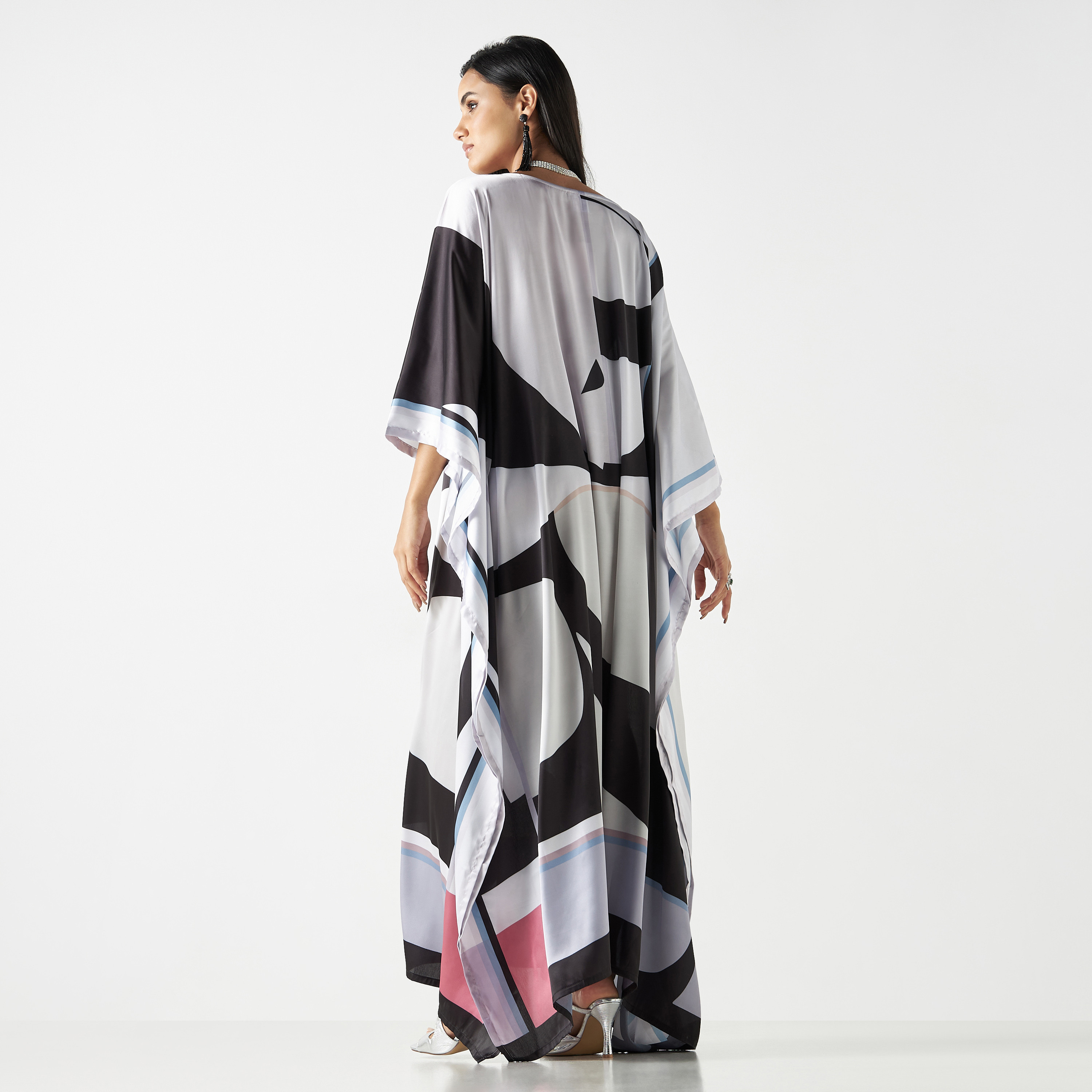 فستان قفطان بياقة قارب وطبعات من فيور-women-arabicclothing-kaftan-image-3