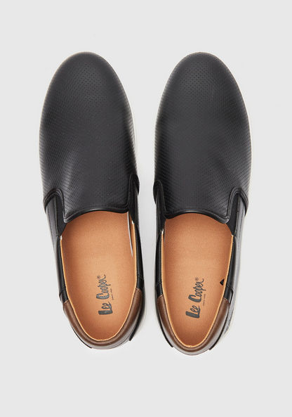 Lee Cooper Men's Perforated Slip-On Loafers-Loafers-image-3