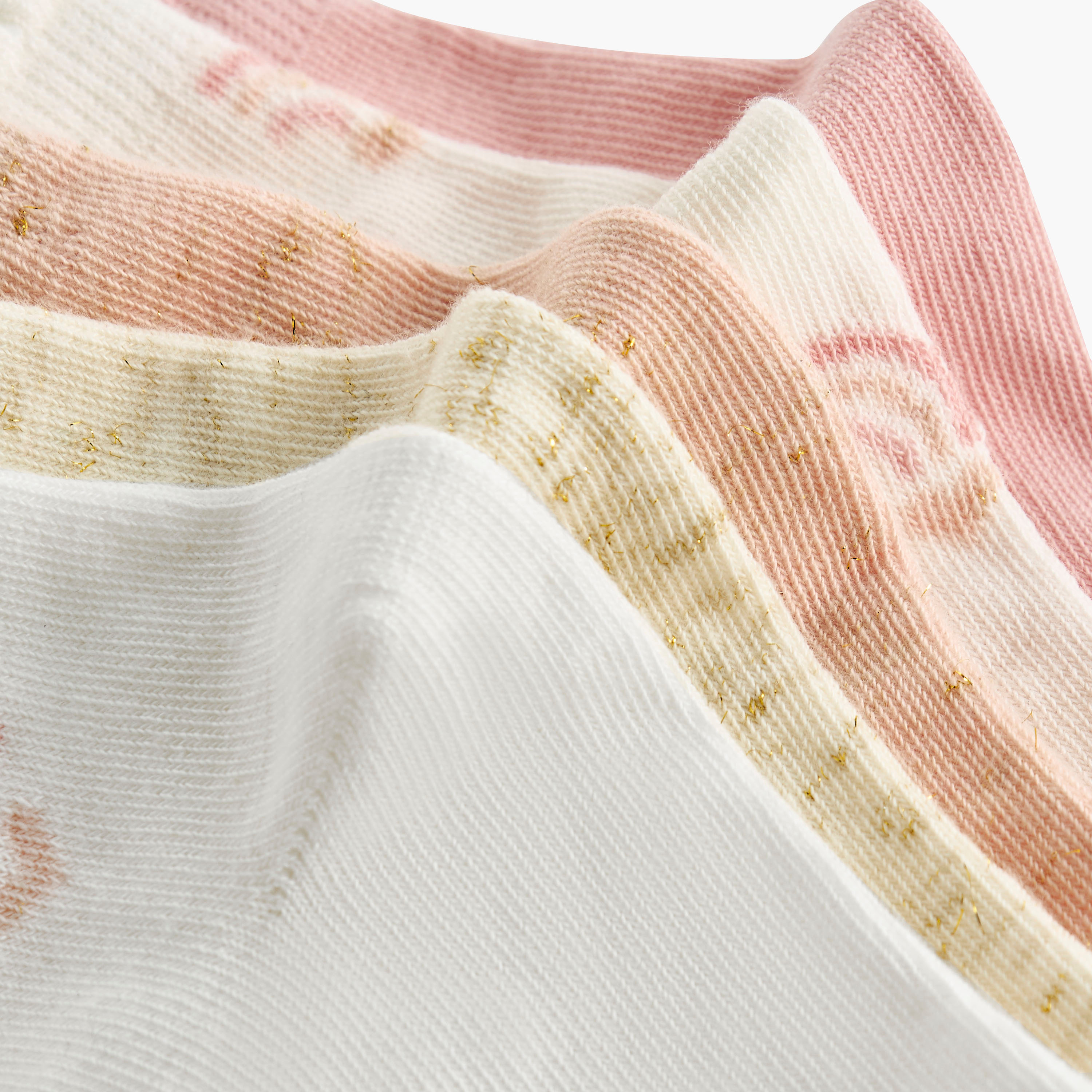 Pack of 5 Barefeet Baby Girls Ankle Length Socks Assorted Print-baby-girls-accessories-socks-image-4