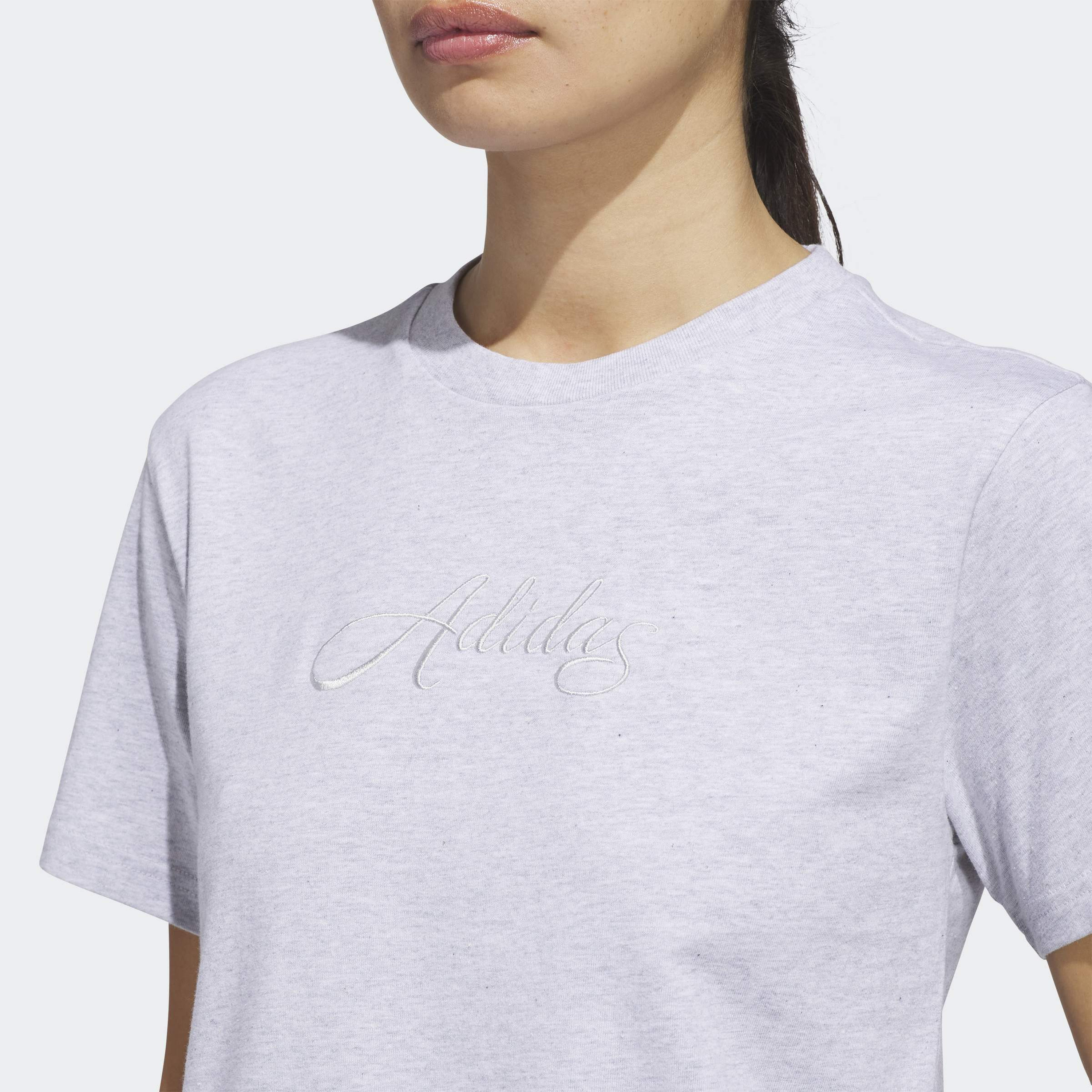 adidas Women Cursive Wordmark Graphic Short Sleeve T-Shirt-sports-women-clothing-tshirtsandvests-image-5