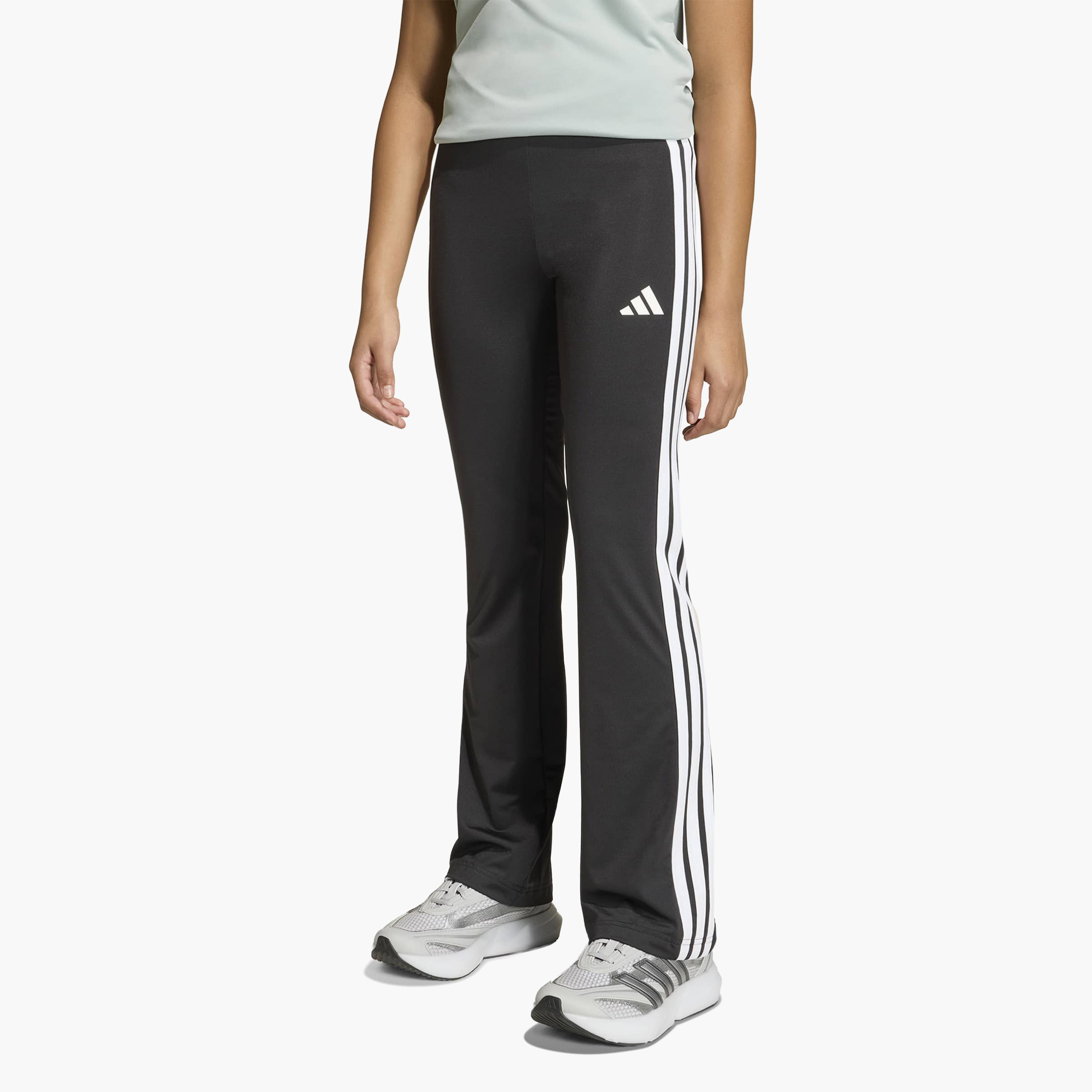 adidas Flared Leggings with Logo Print-girls-clothing-sportswear-bottoms-leggings-image-1
