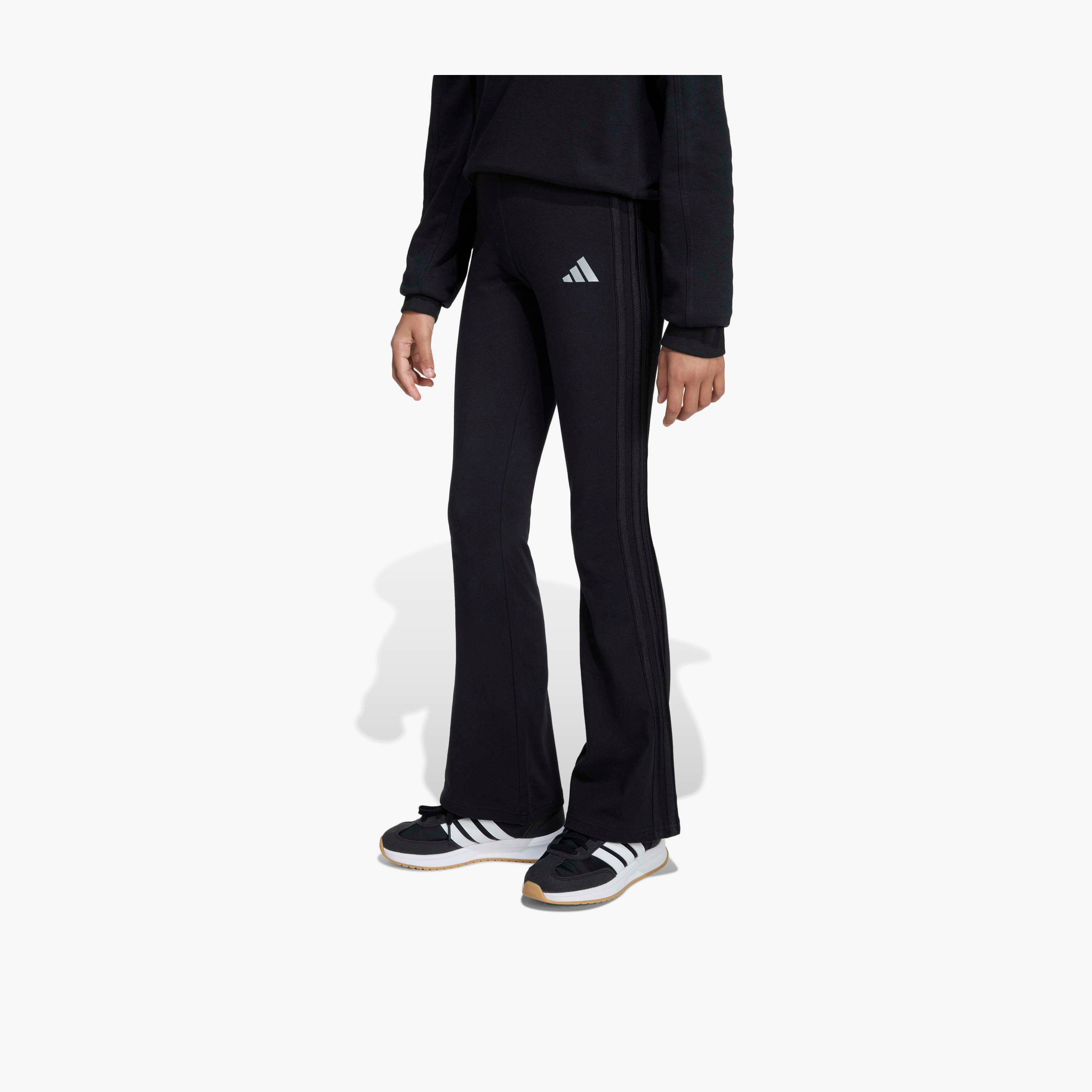 adidas Flared Leggings with Logo Print-girls-clothing-sportswear-bottoms-leggings-image-7