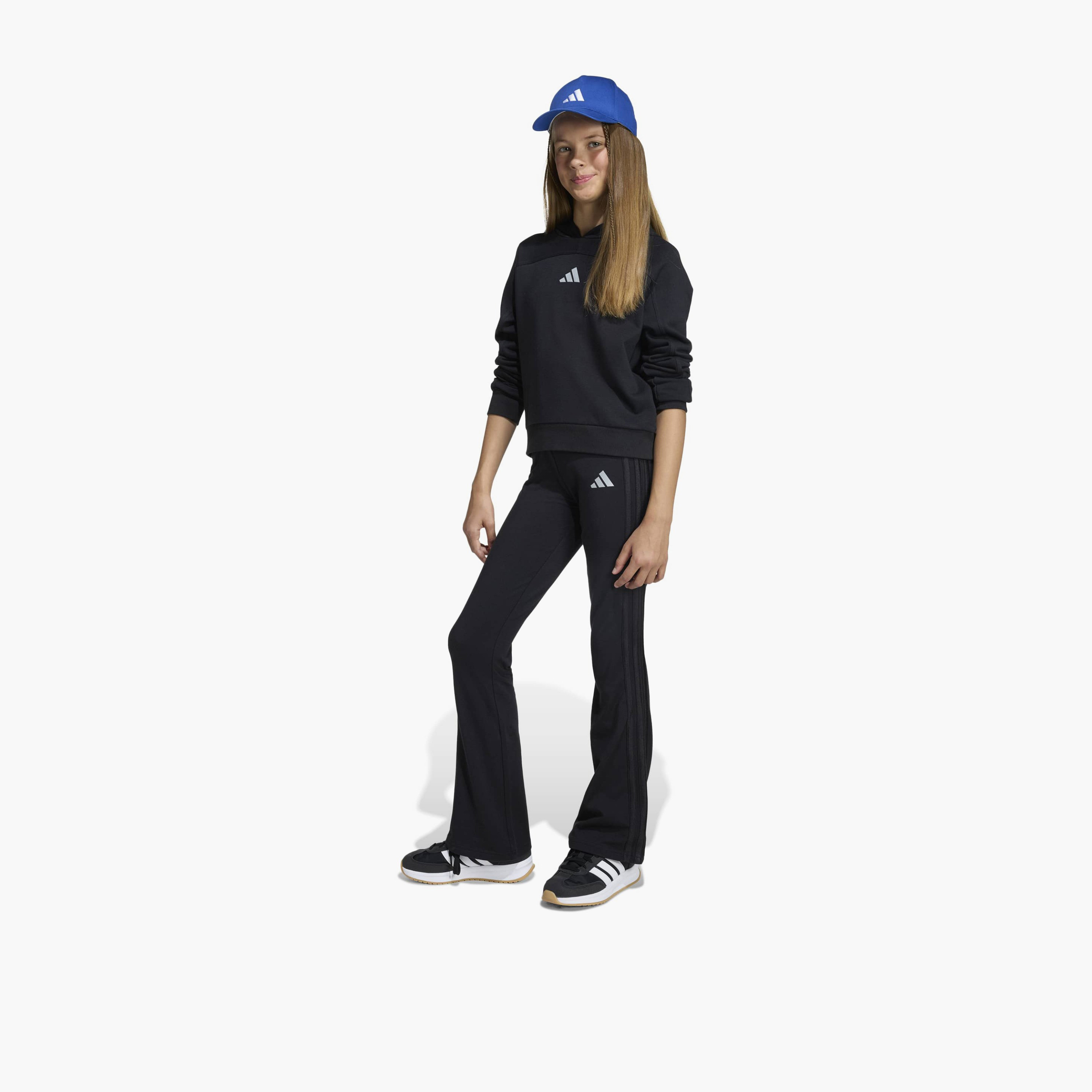 adidas Flared Leggings with Logo Print-girls-clothing-sportswear-bottoms-leggings-image-9