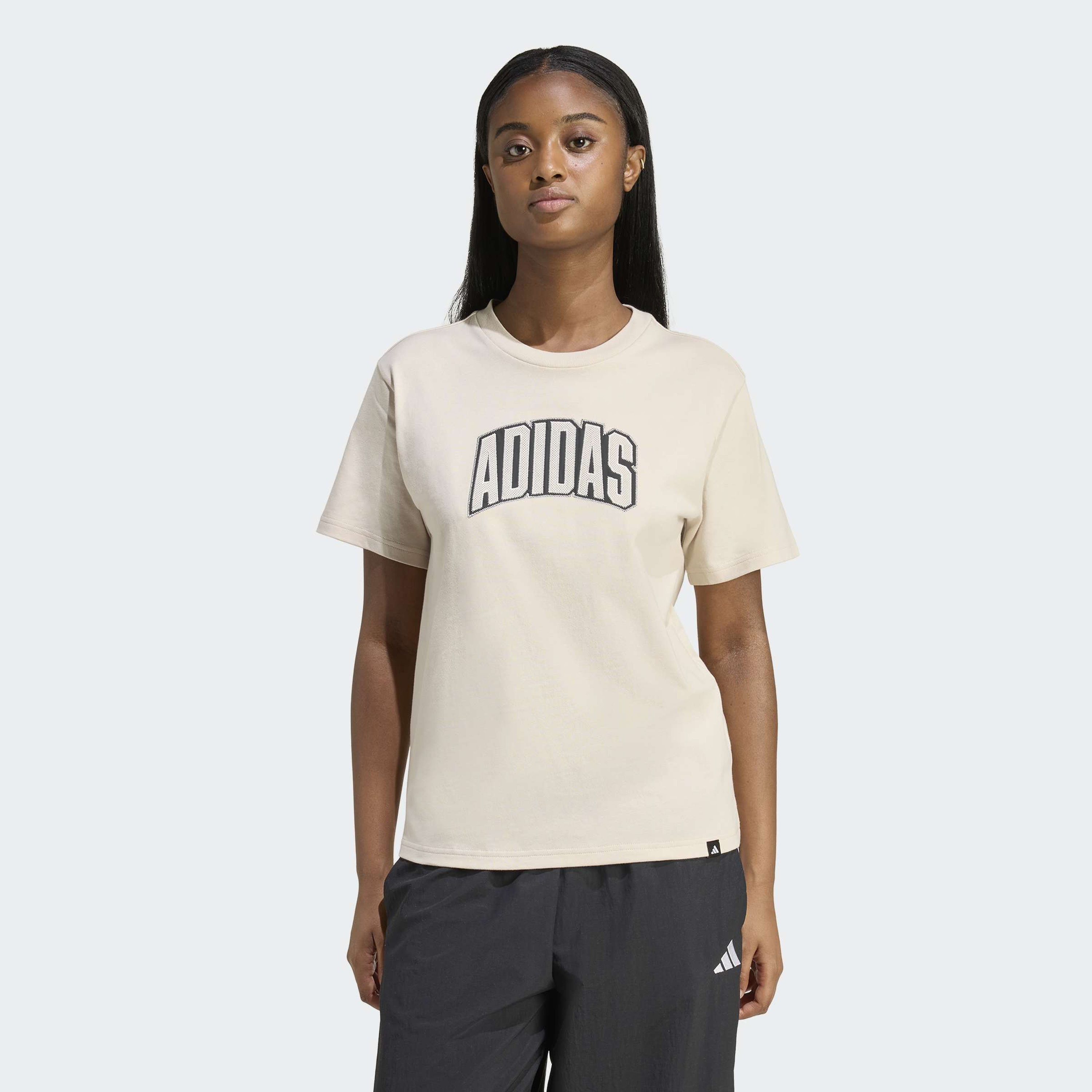 اديداس - تيشيرت نسائي بأكمام قصيرة برسومات جامعية-women-clothing-tshirts-image-6