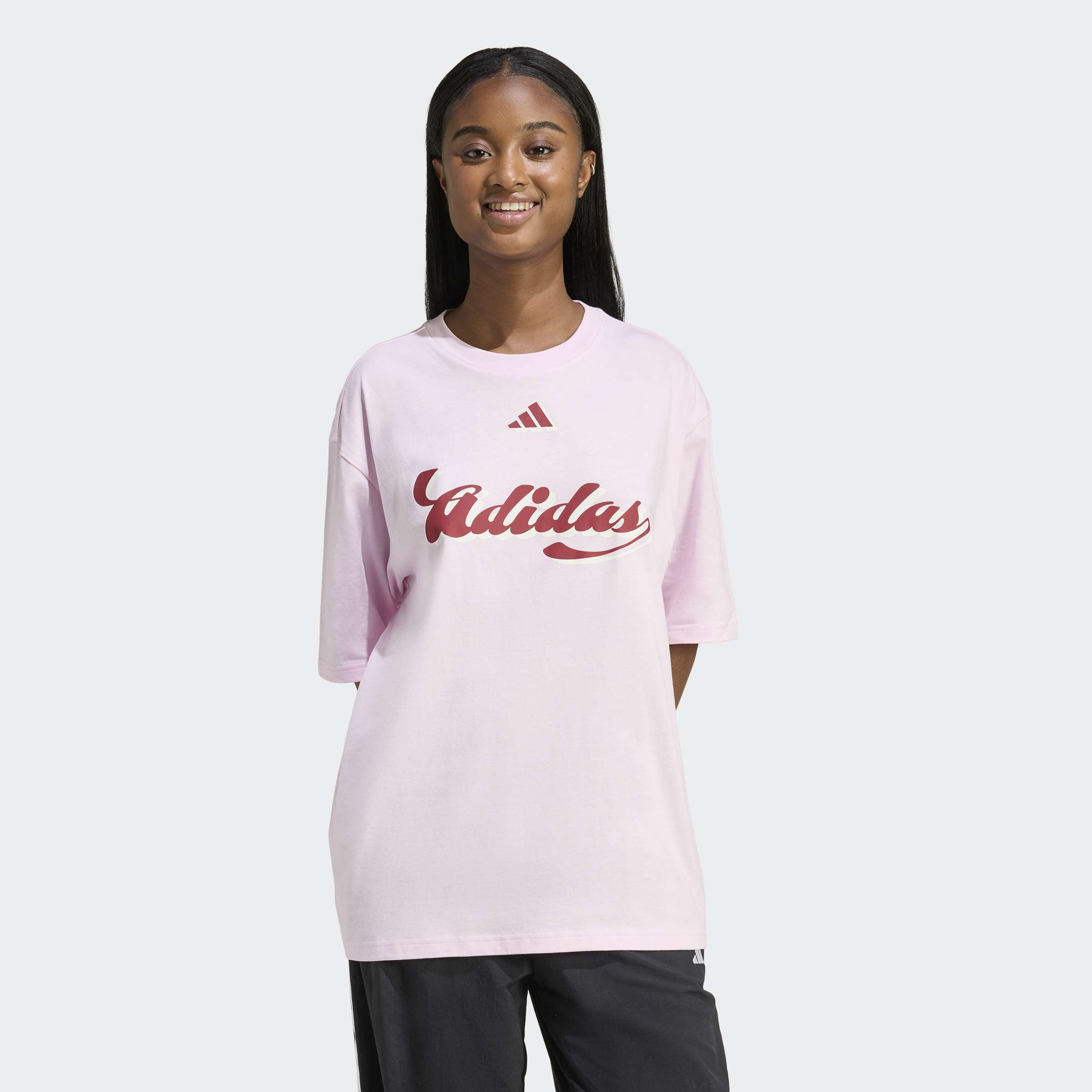 اديداس - تيشيرت نسائي بأكمام قصيرة مطبوع عليه رسومات من هاوس أوف تيرو-sports-women-clothing-tshirtsandvests-image-1