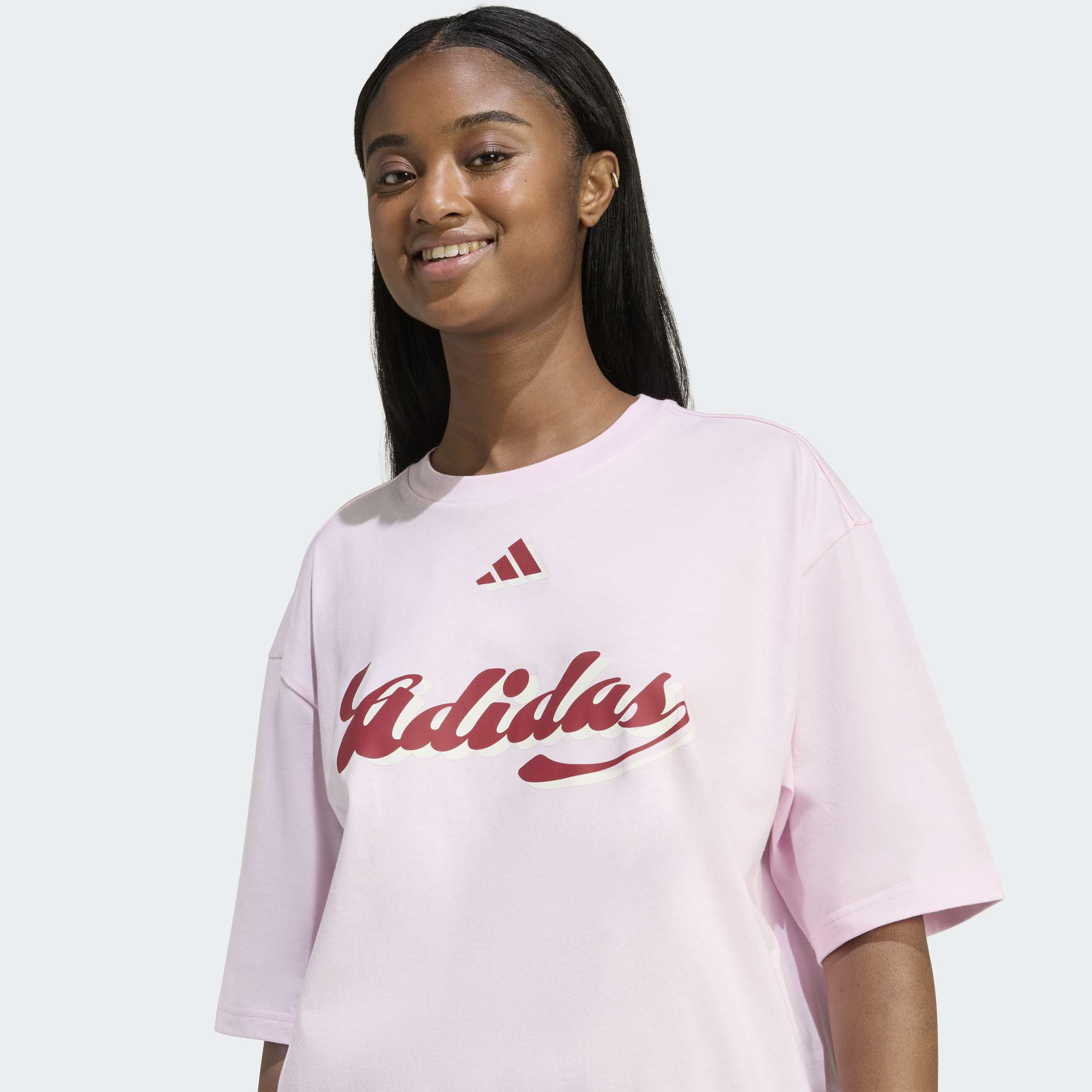 اديداس - تيشيرت نسائي بأكمام قصيرة مطبوع عليه رسومات من هاوس أوف تيرو-sports-women-clothing-tshirtsandvests-image-4