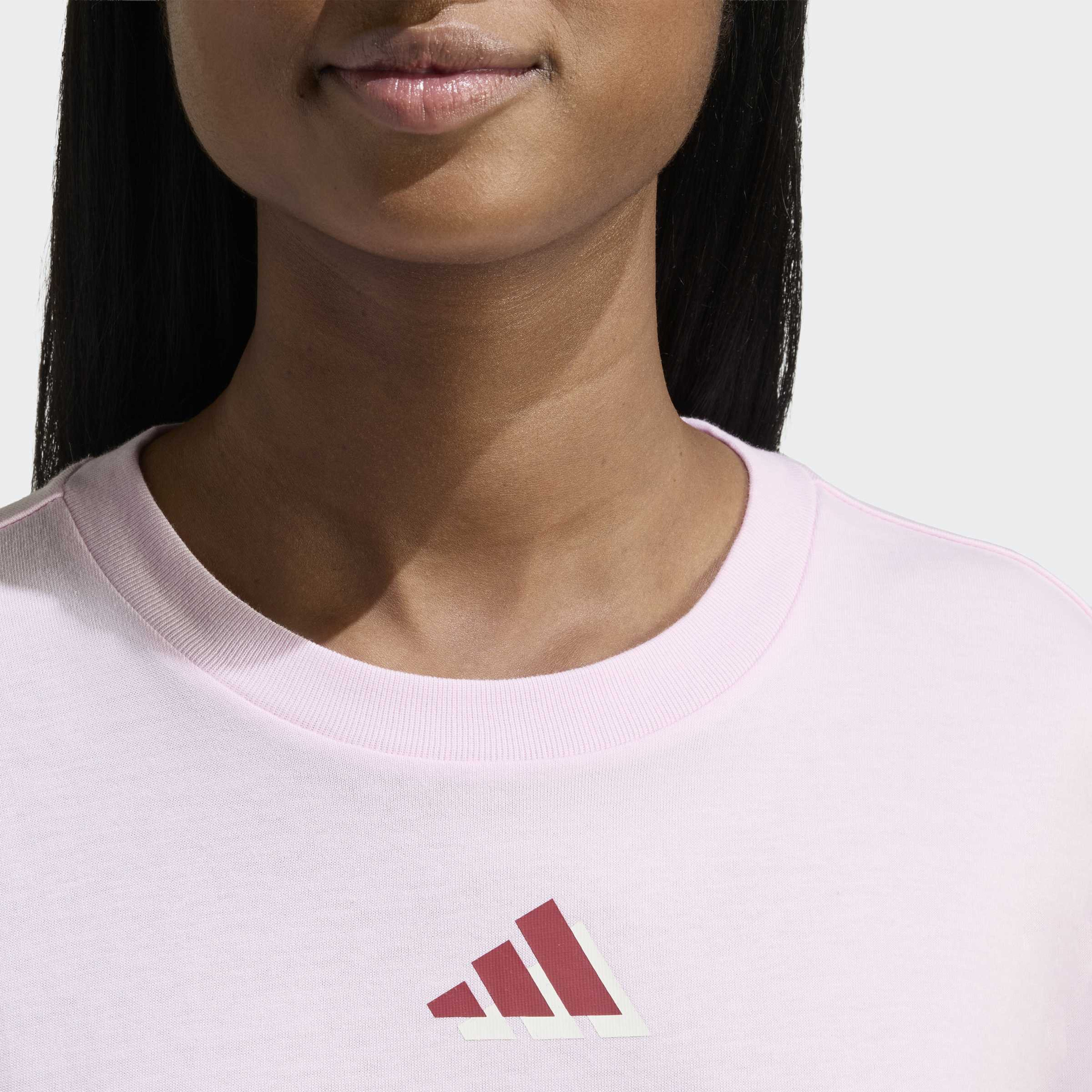 اديداس - تيشيرت نسائي بأكمام قصيرة مطبوع عليه رسومات من هاوس أوف تيرو-sports-women-clothing-tshirtsandvests-image-5