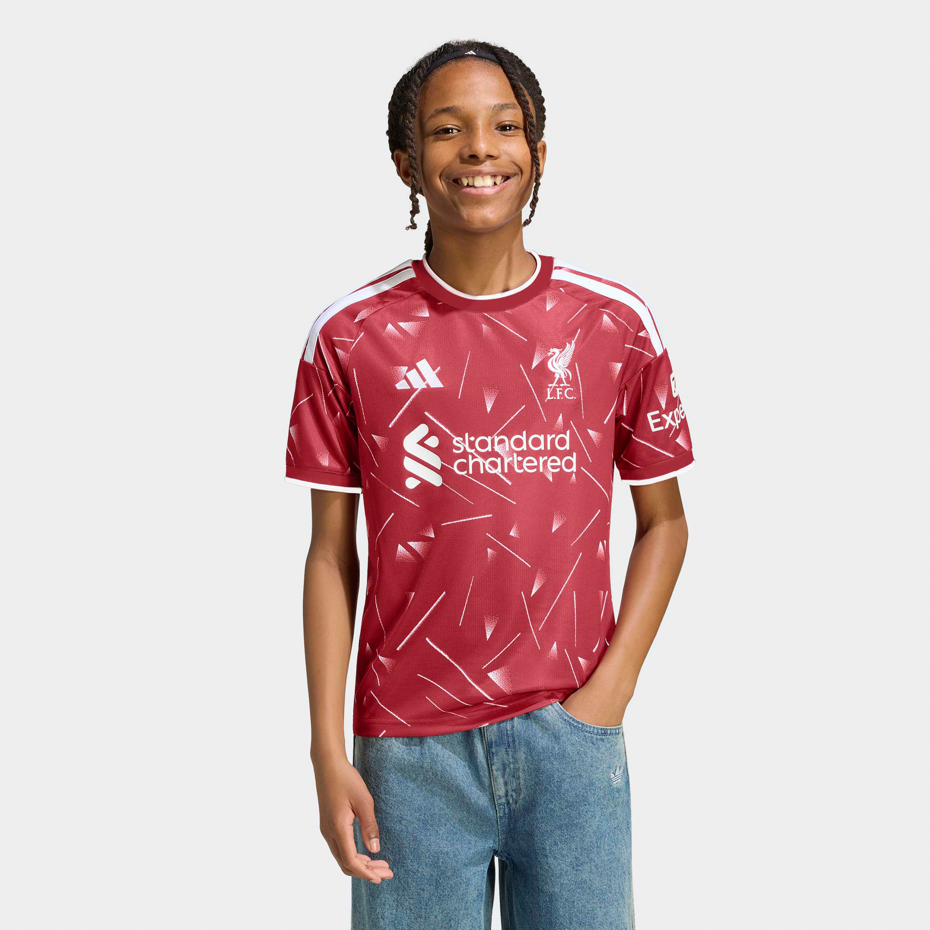 adidas Kids Liverpool FC 25/26 Home Short Sleeve Jersey-sports-boys-clothing-tops-image-3