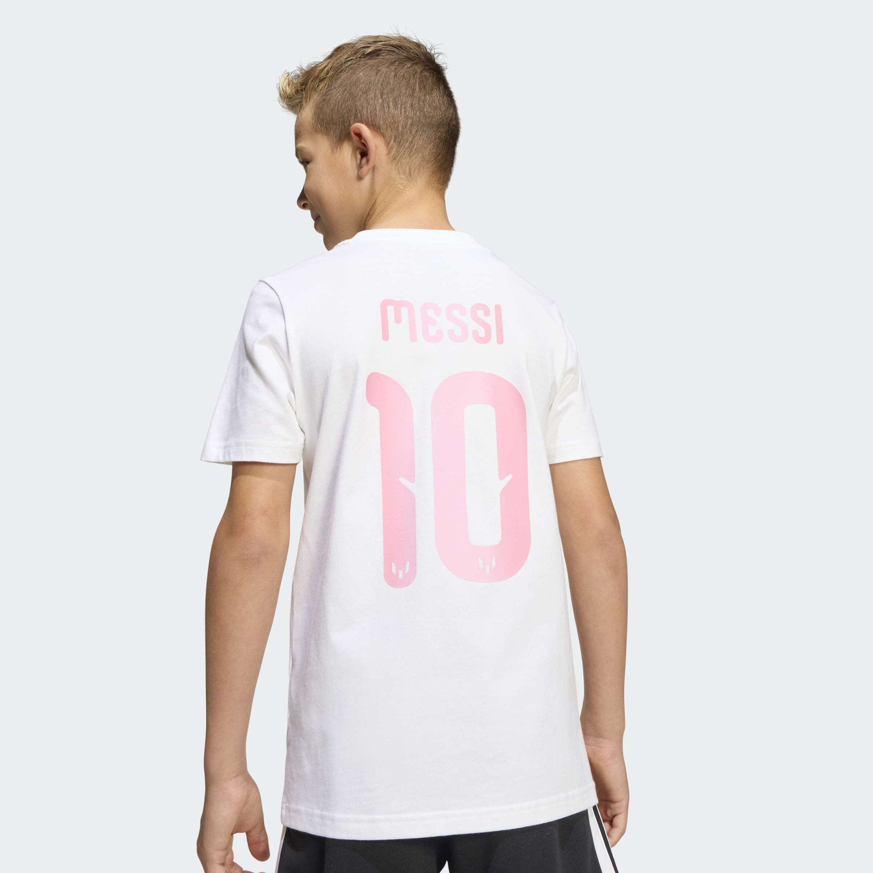 اديداس - تيشيرت ميسي للأطفال – كم قصير Y-ميسي--boys-clothing-sportswear-tops-image-3